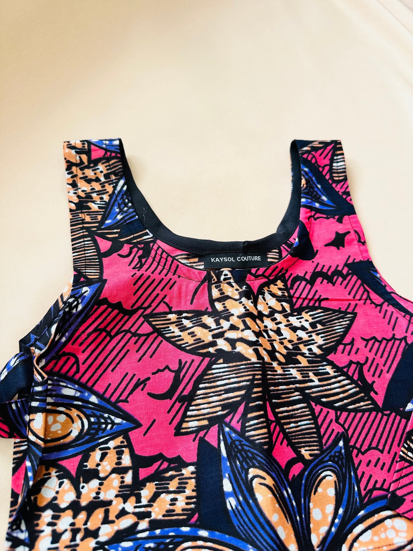 Sur-chemise en Wax pour enfant - Wax rose