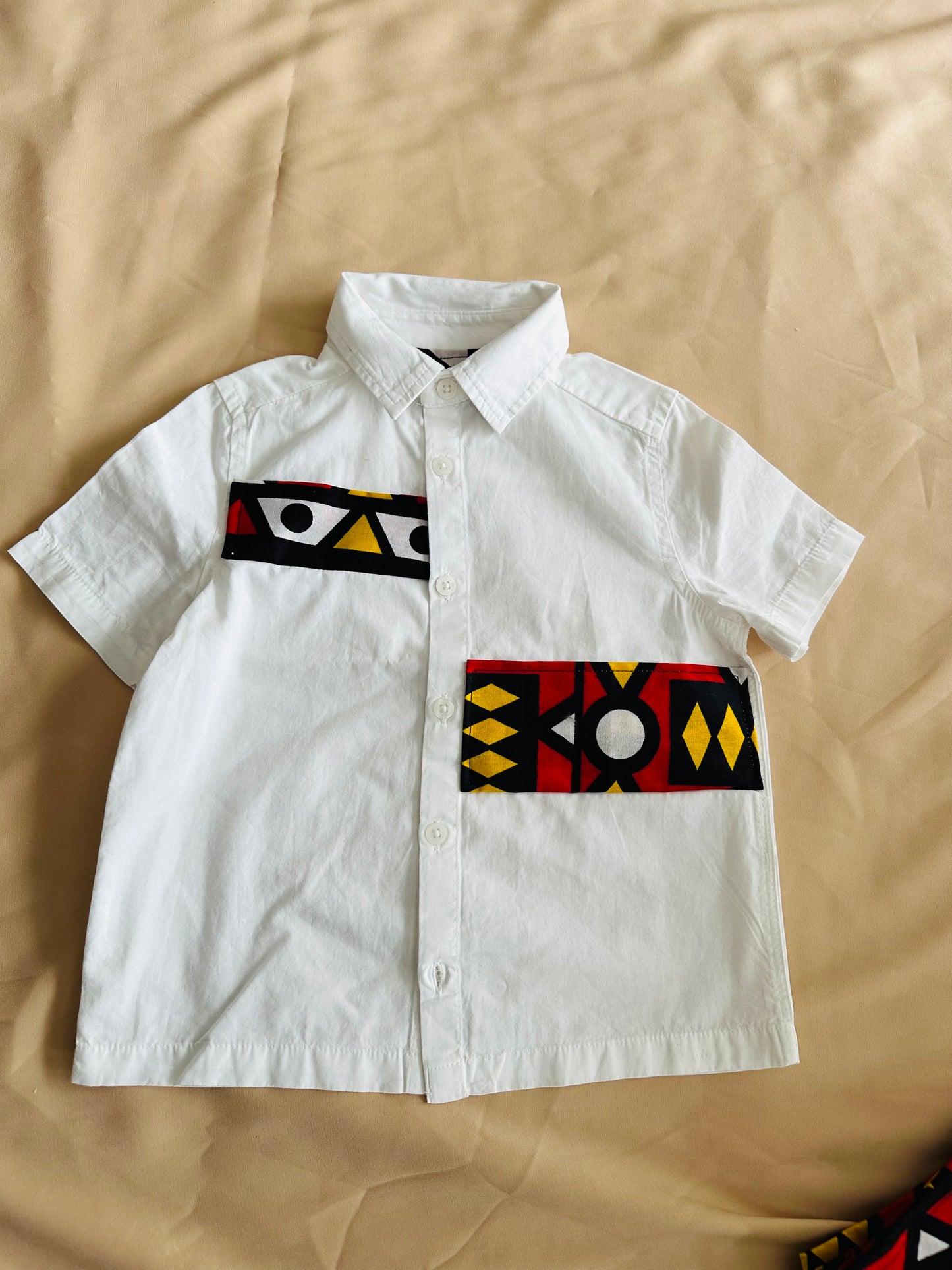 Ensemble style Africain enfant - chemise et pantalon - Bogolan
