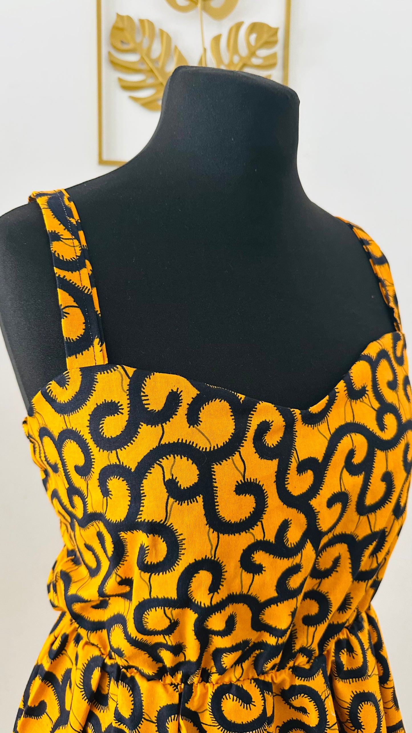 Robe bustier wax jaune - Kaysol Couture