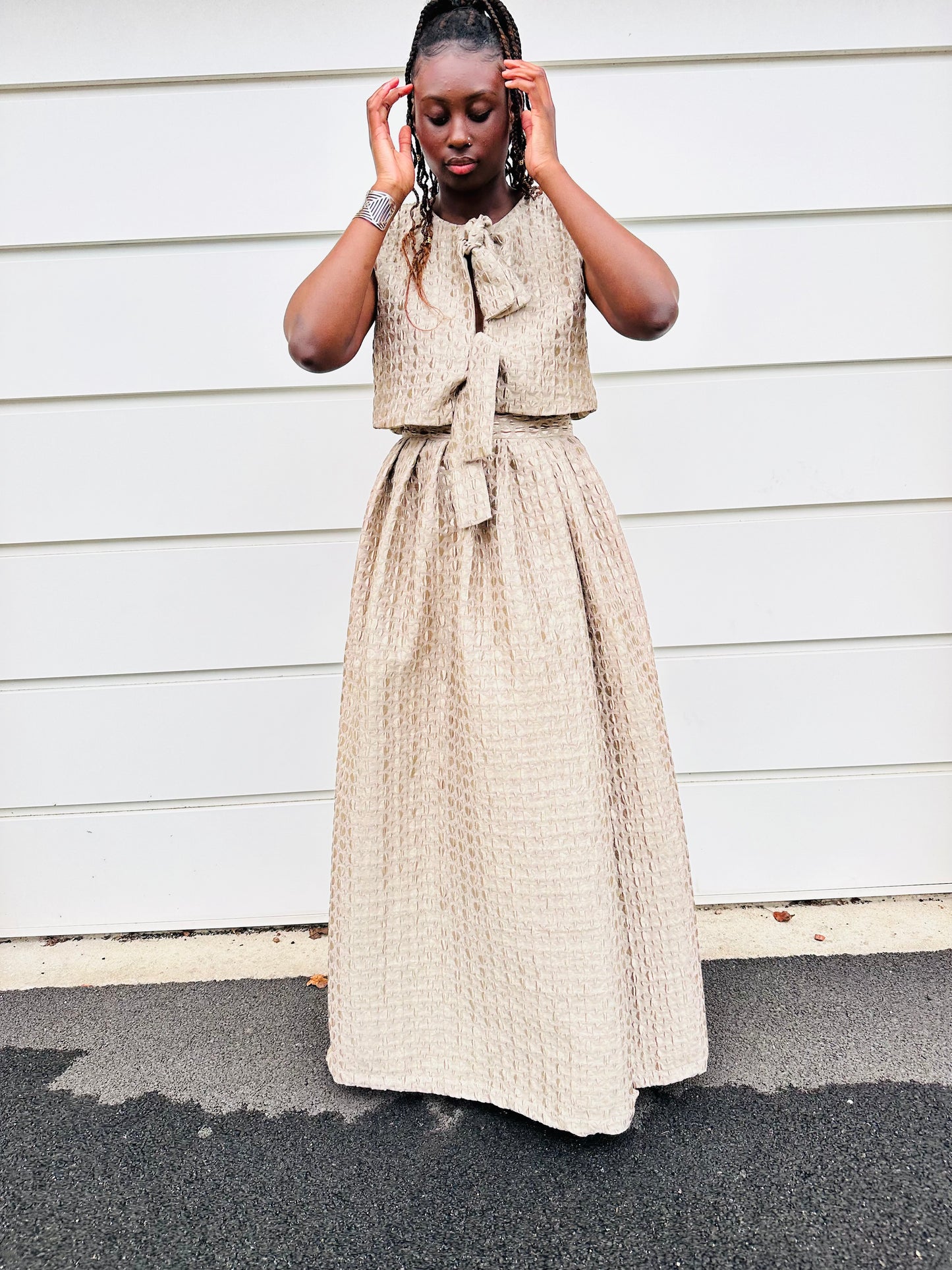 Jupe Longue maxi en Brocart - Collection capsule