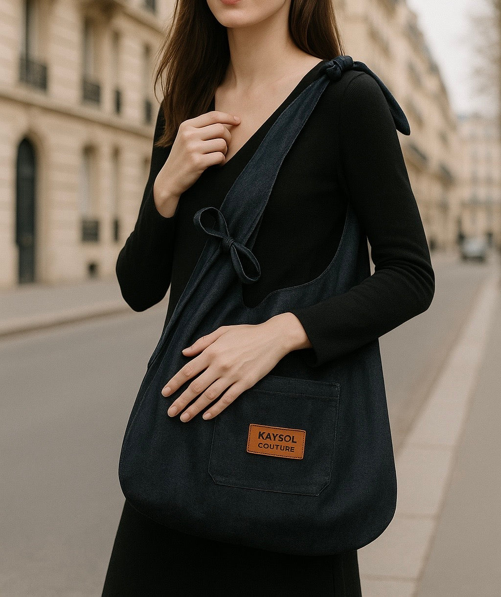 Box Couture Hobo Bag – Kit Sac Réversible Jean & Tissu à Carreaux