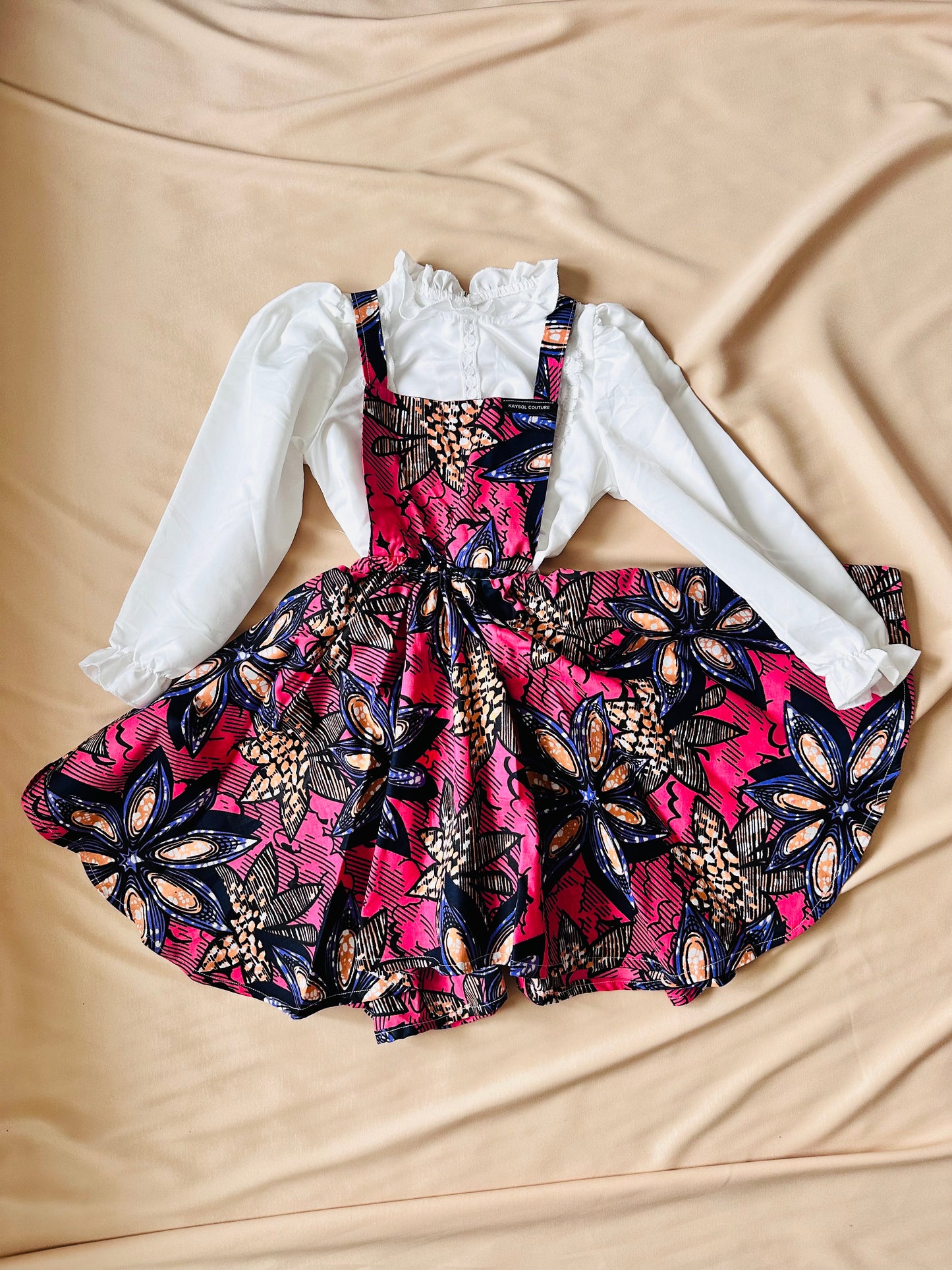 Robe en wax enfant - robe fleurie enfant - robe bébé - robe princesse africaine - tenue africaine enfant fille