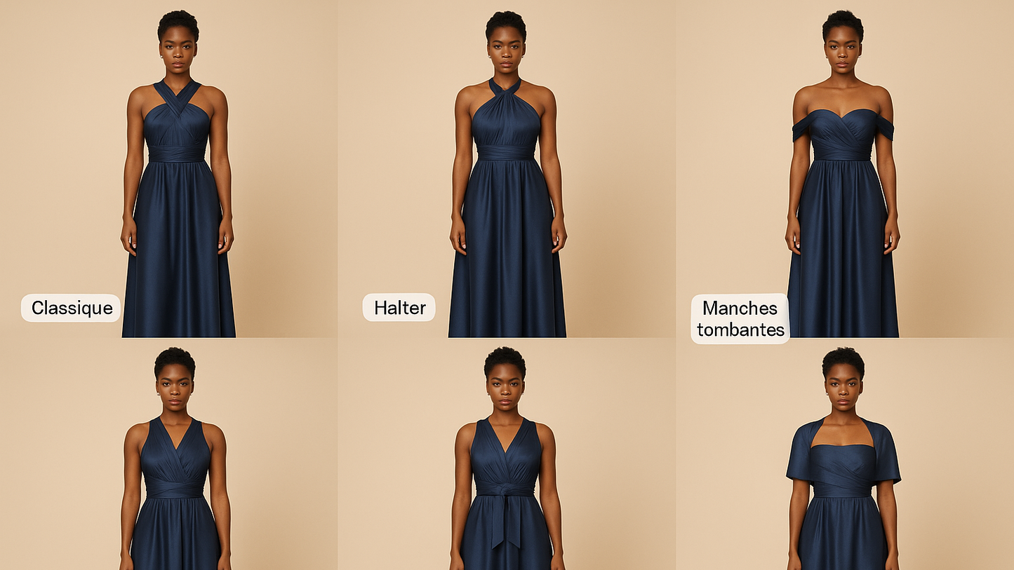 Patron couture robe de Soirée – Robe Infinity mi-mollet - 32 au 56 EU/US