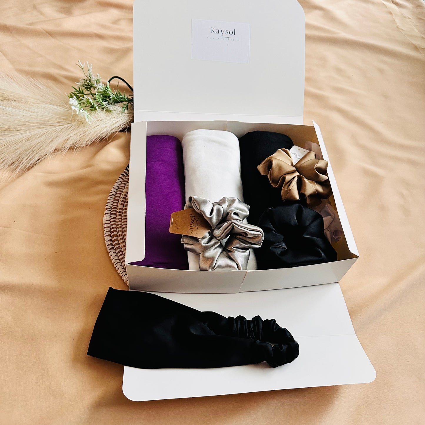 Hijab box Jersey Premium- 3 Hijabs - 3 Chouchous en Soie - Grand