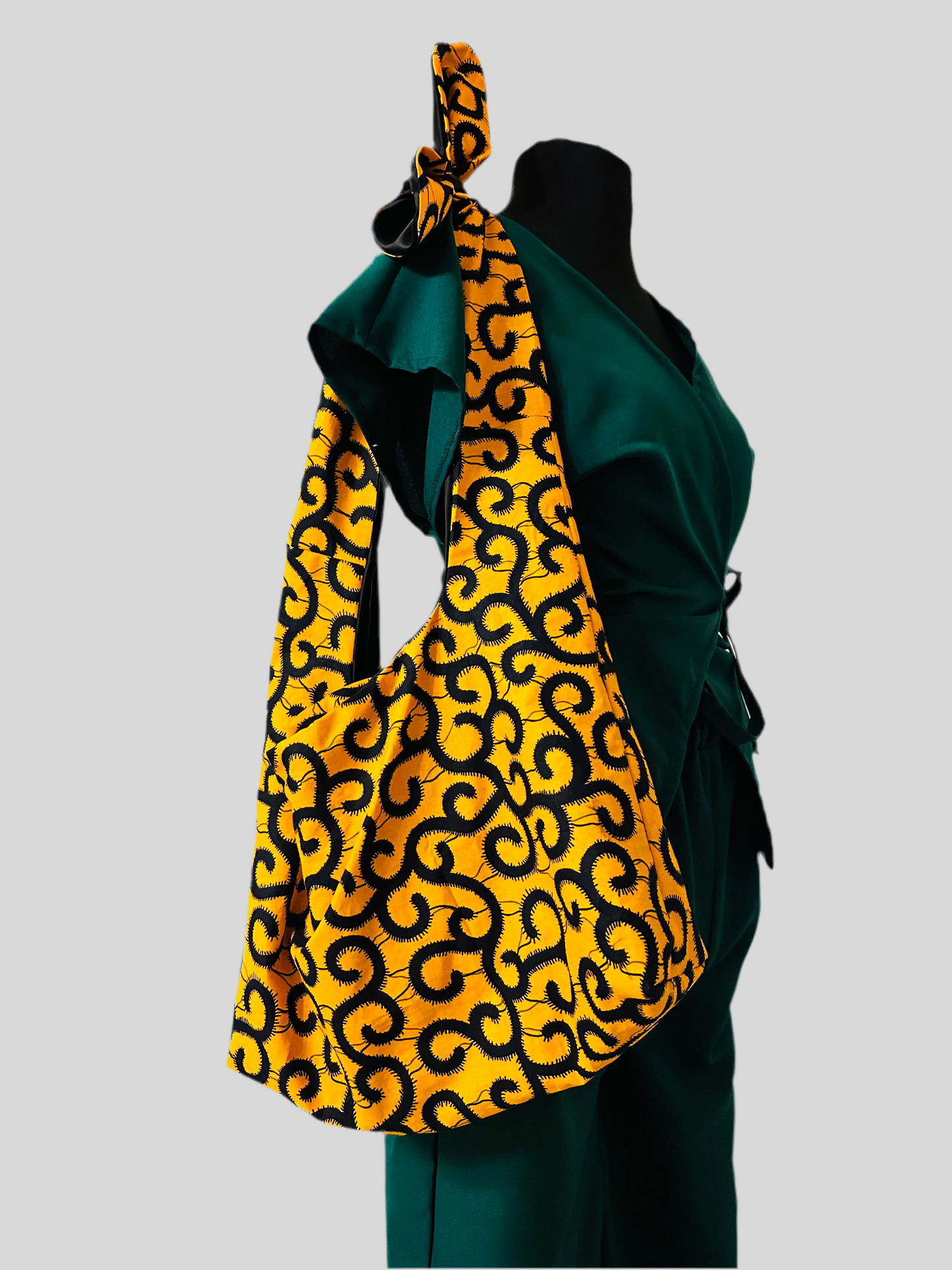 Hobo bag - Fourre-tout en Wax Jaune