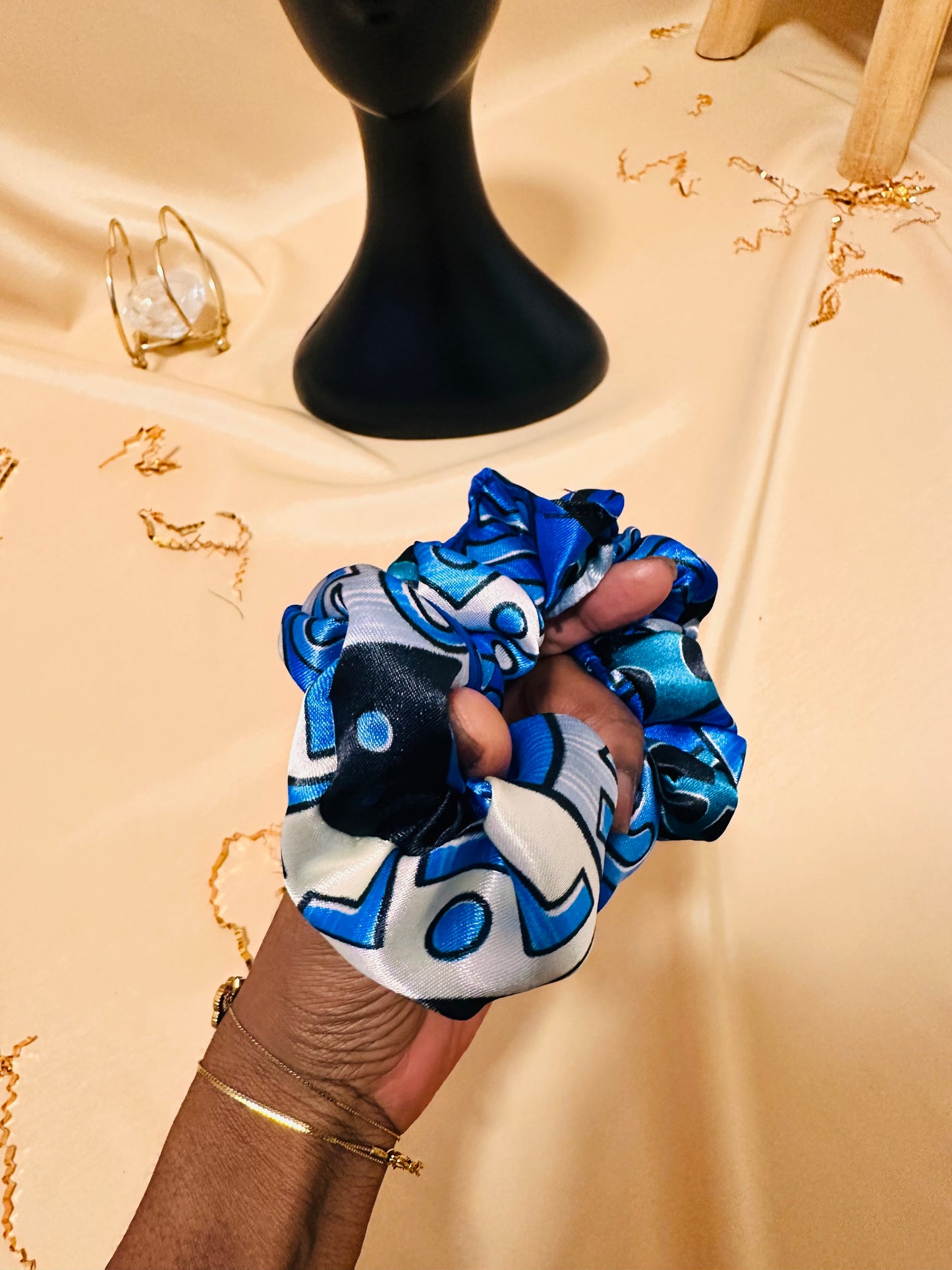 Chouchou en Soie à Motif