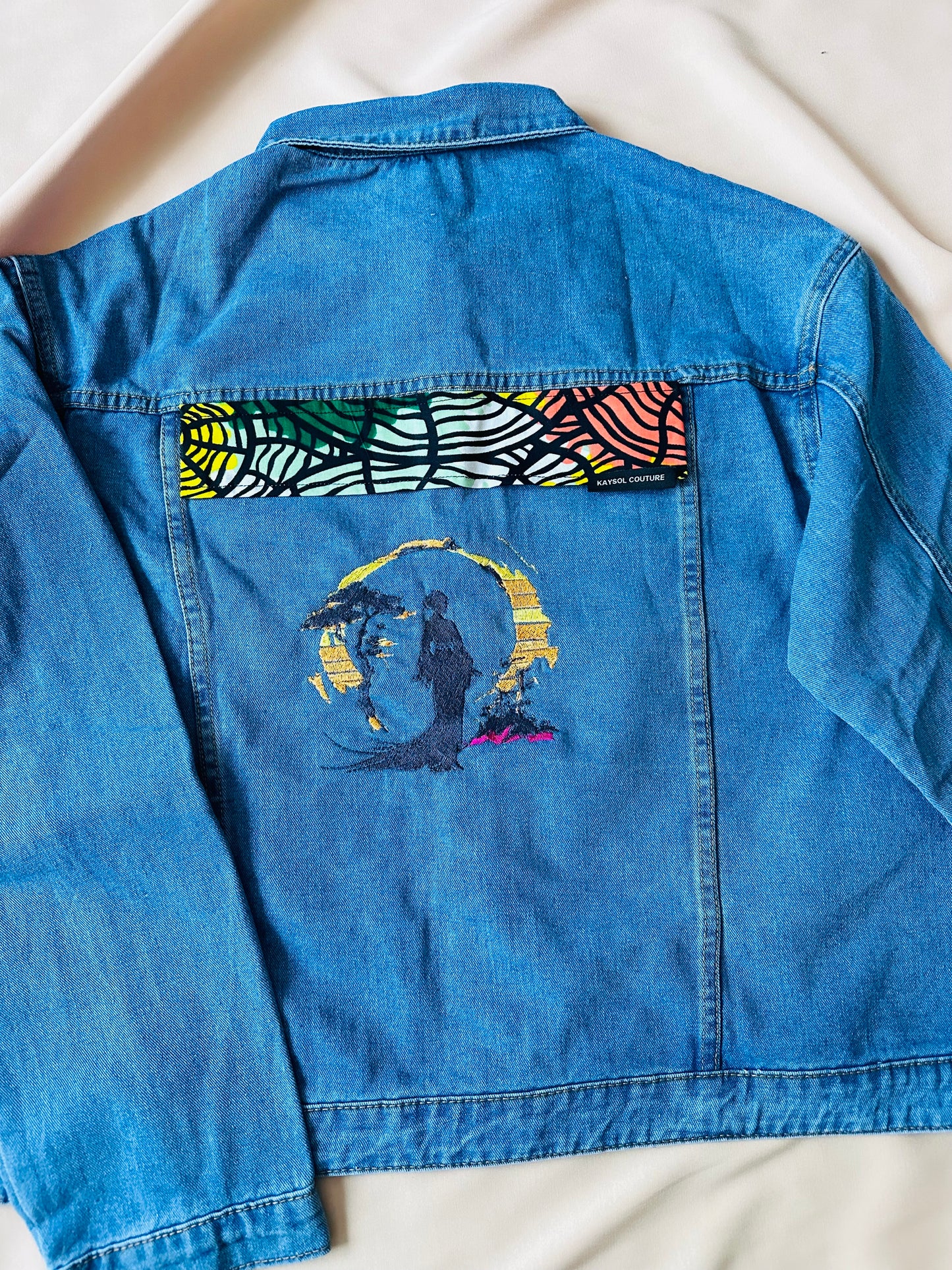 Veste en jean brodé - Veste Style asiatique