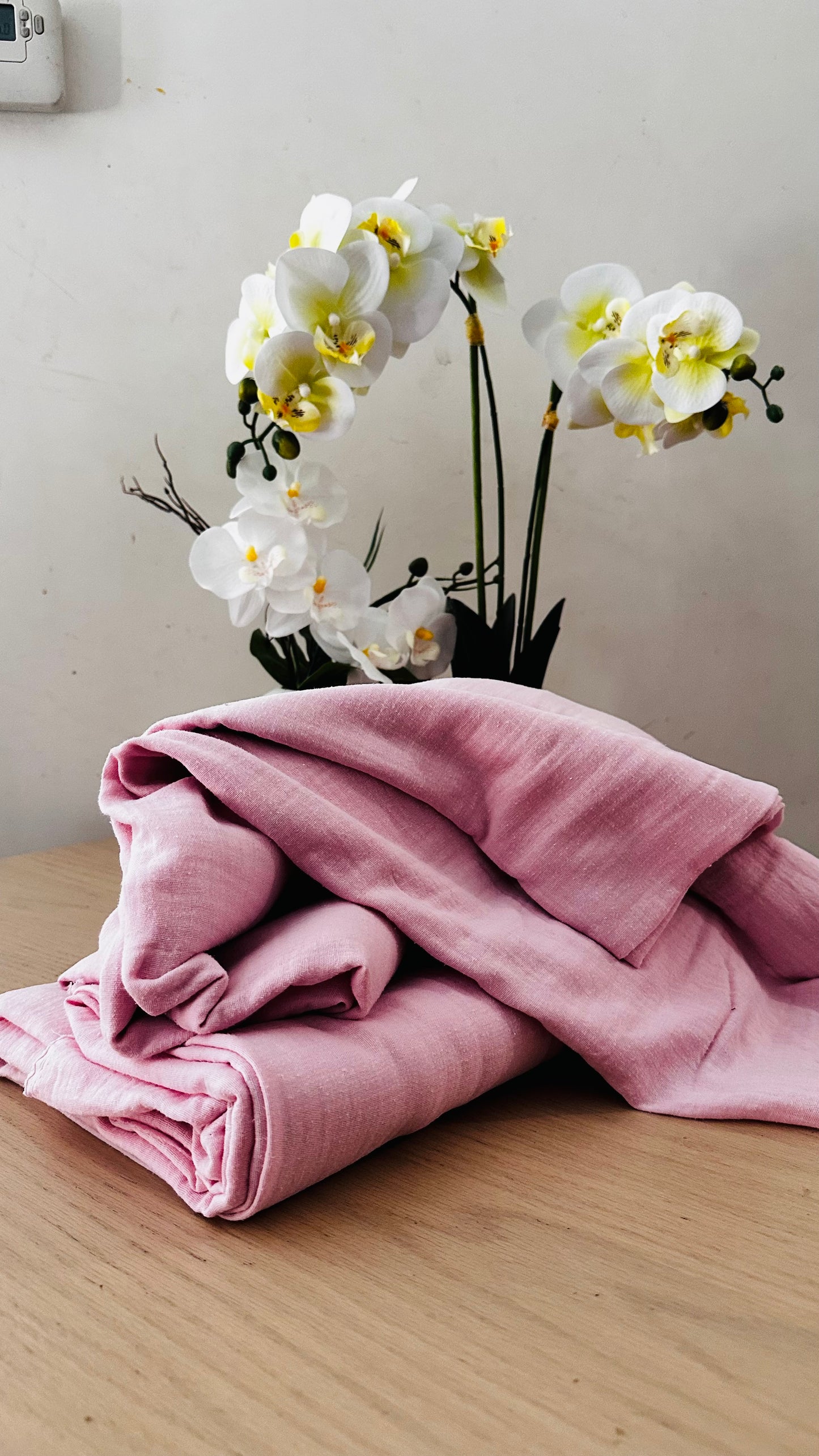 Tissu Double Gaze de coton – Rose Blush | 100% coton | au mètre / Coupon