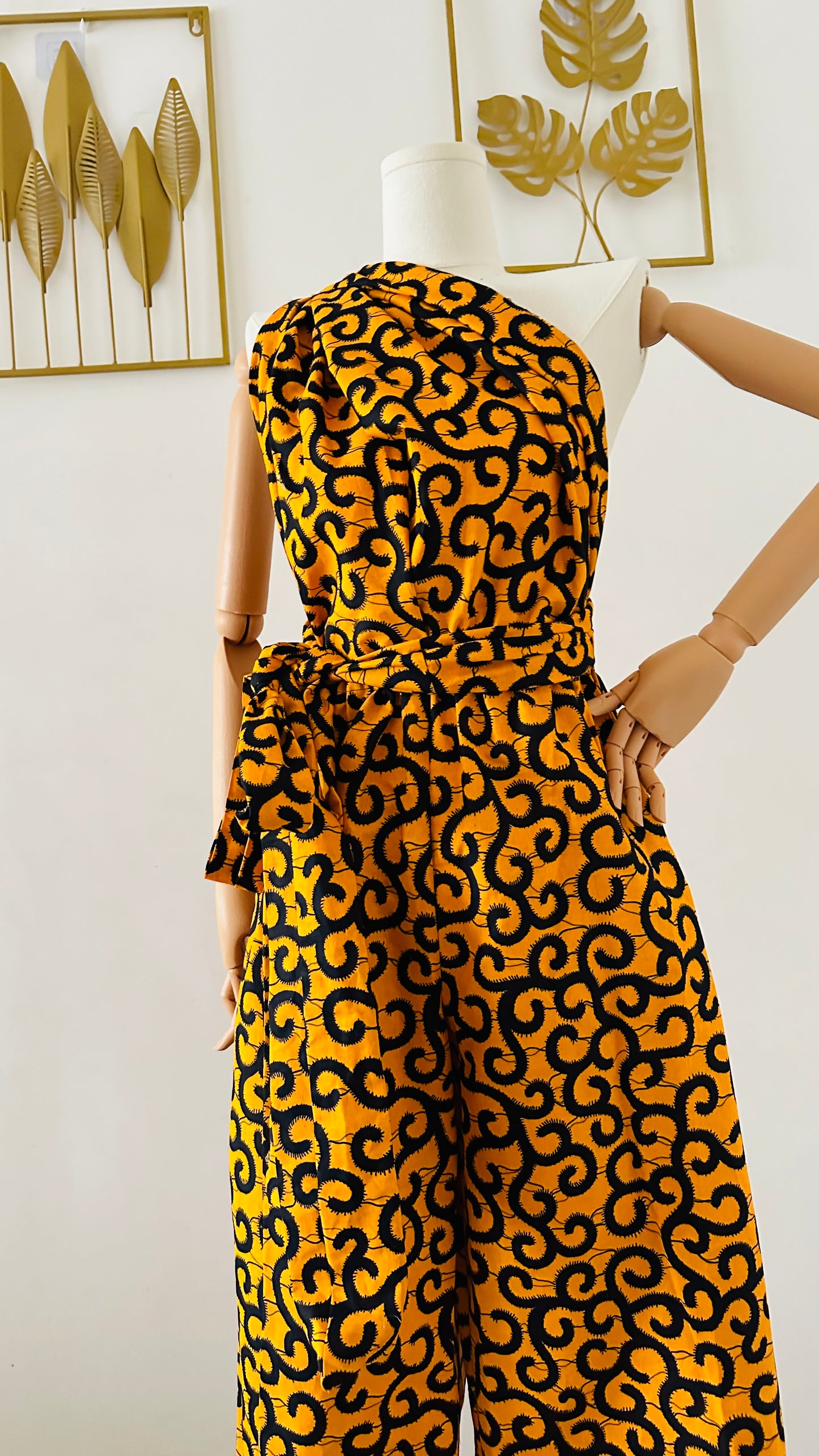 Combi Infinity Wax Jaune – Coupe large, convertible - Pantalon palazzo