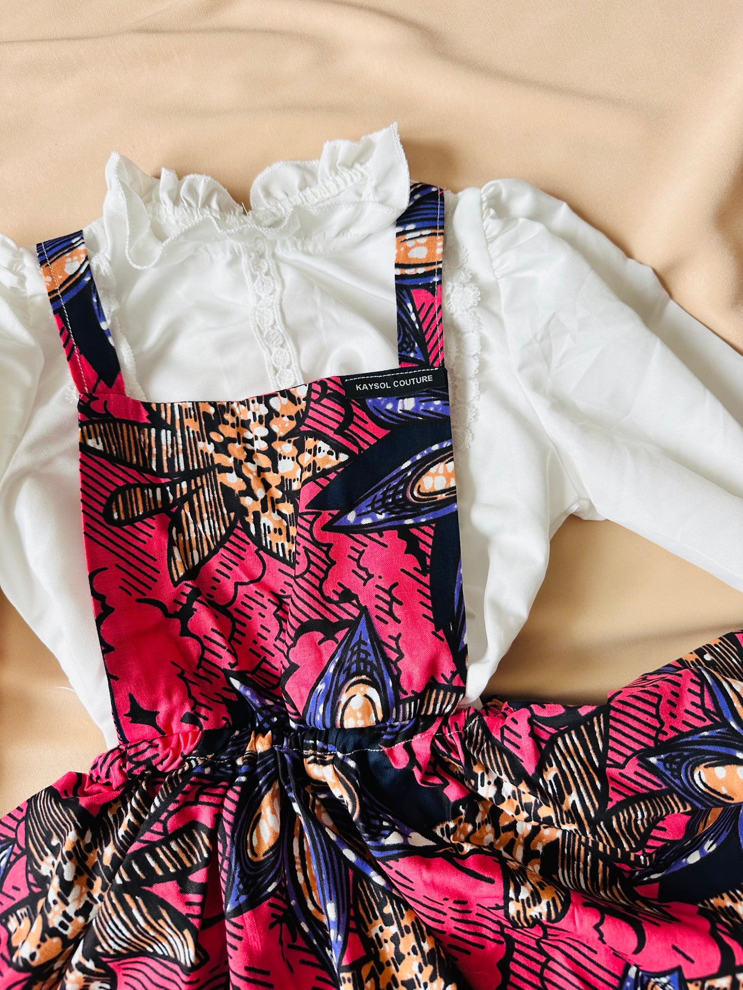 Robe en wax enfant - robe fleurie enfant - robe bébé - robe princesse africaine - tenue africaine enfant fille