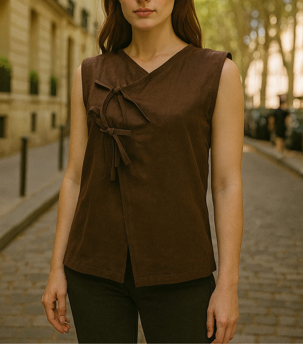 Patron de couture PDF – Haut à nouer SIA (tailles 34-56) | Instructions claires