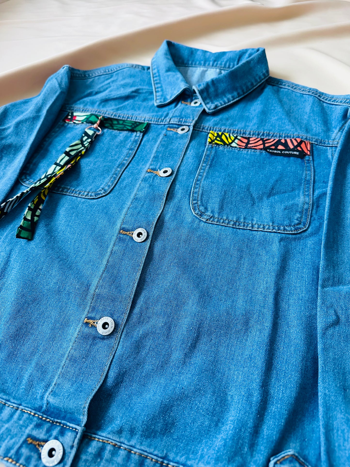 Veste en jean brodé - Veste Style asiatique