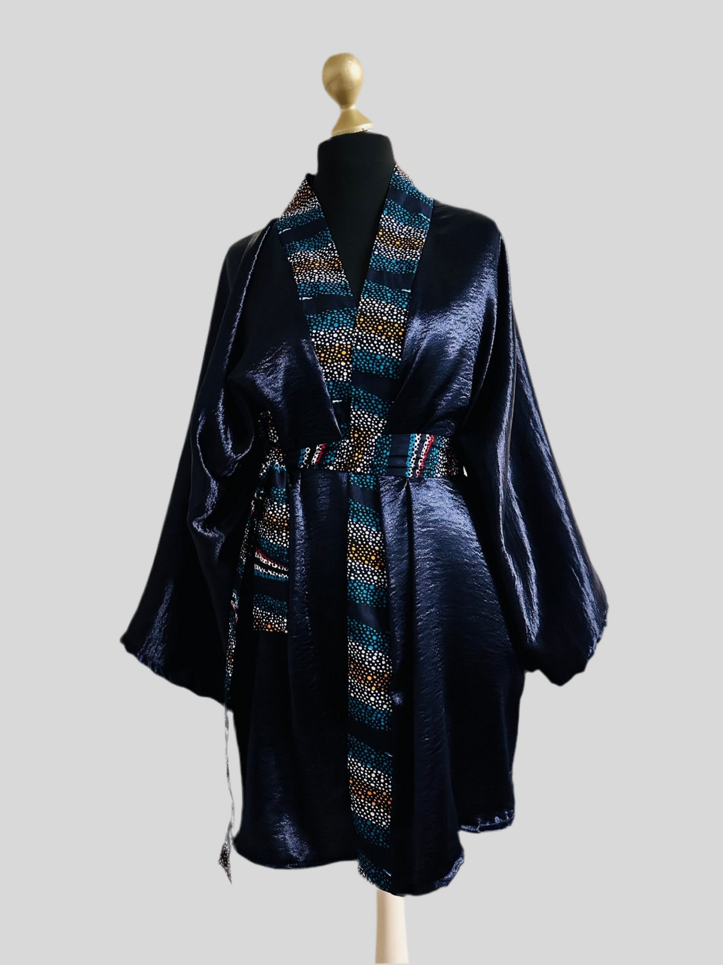 Veste africaine - veste vintage velours - kimono vintage