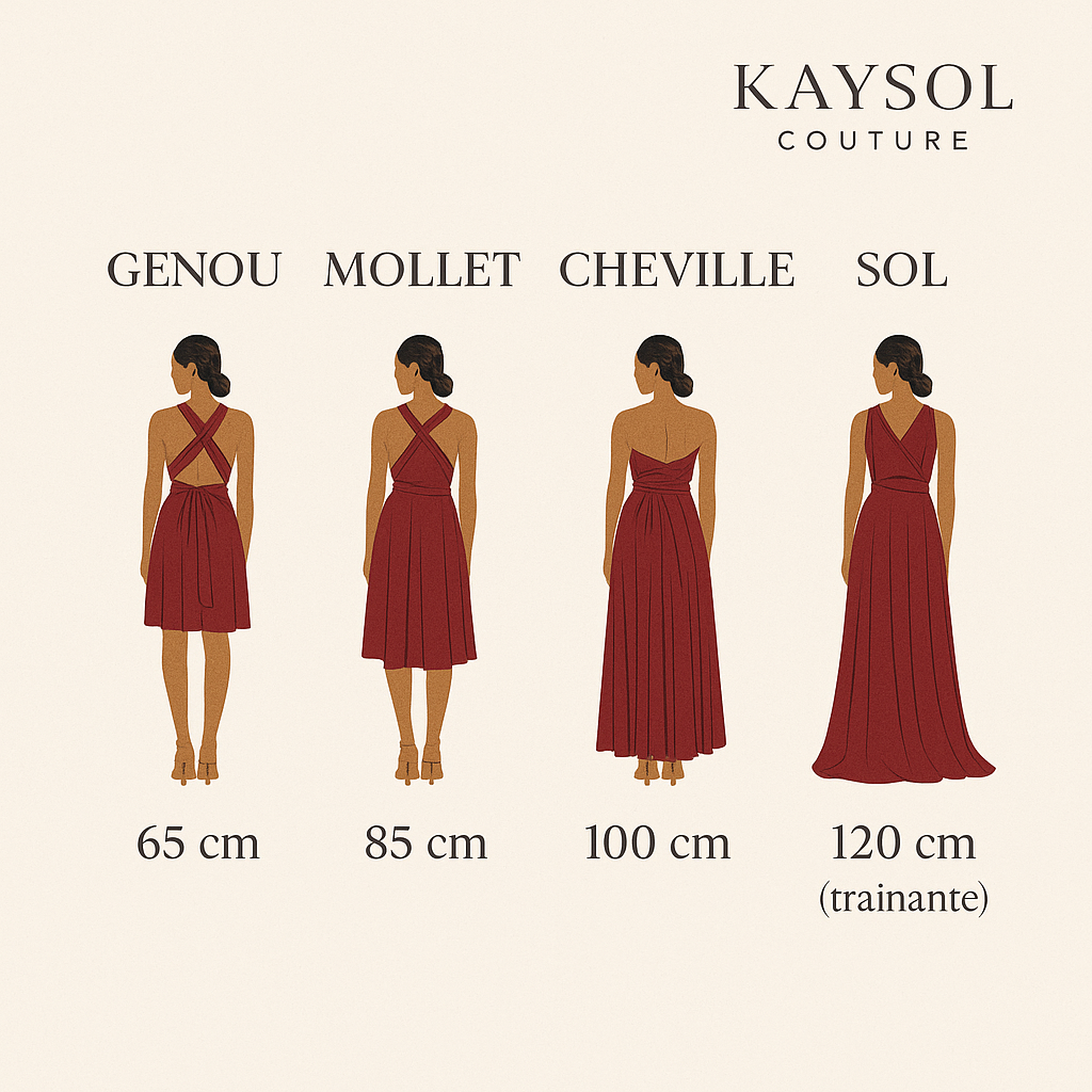 Robe Demoiselle d'honneur Terracotta - Robe infinity en satin