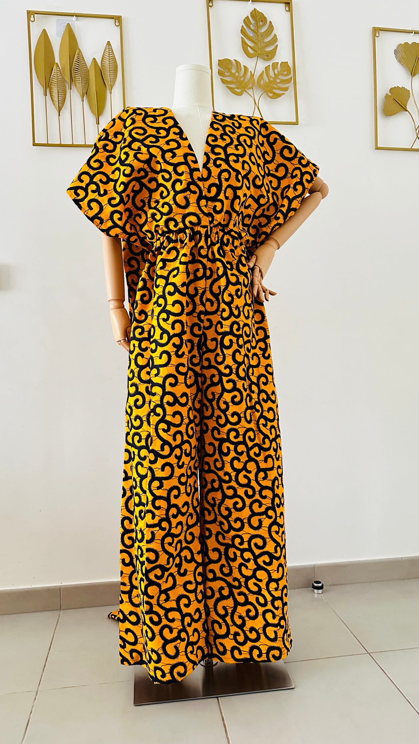 Combi Infinity Wax Jaune – Coupe large, convertible - Pantalon palazzo
