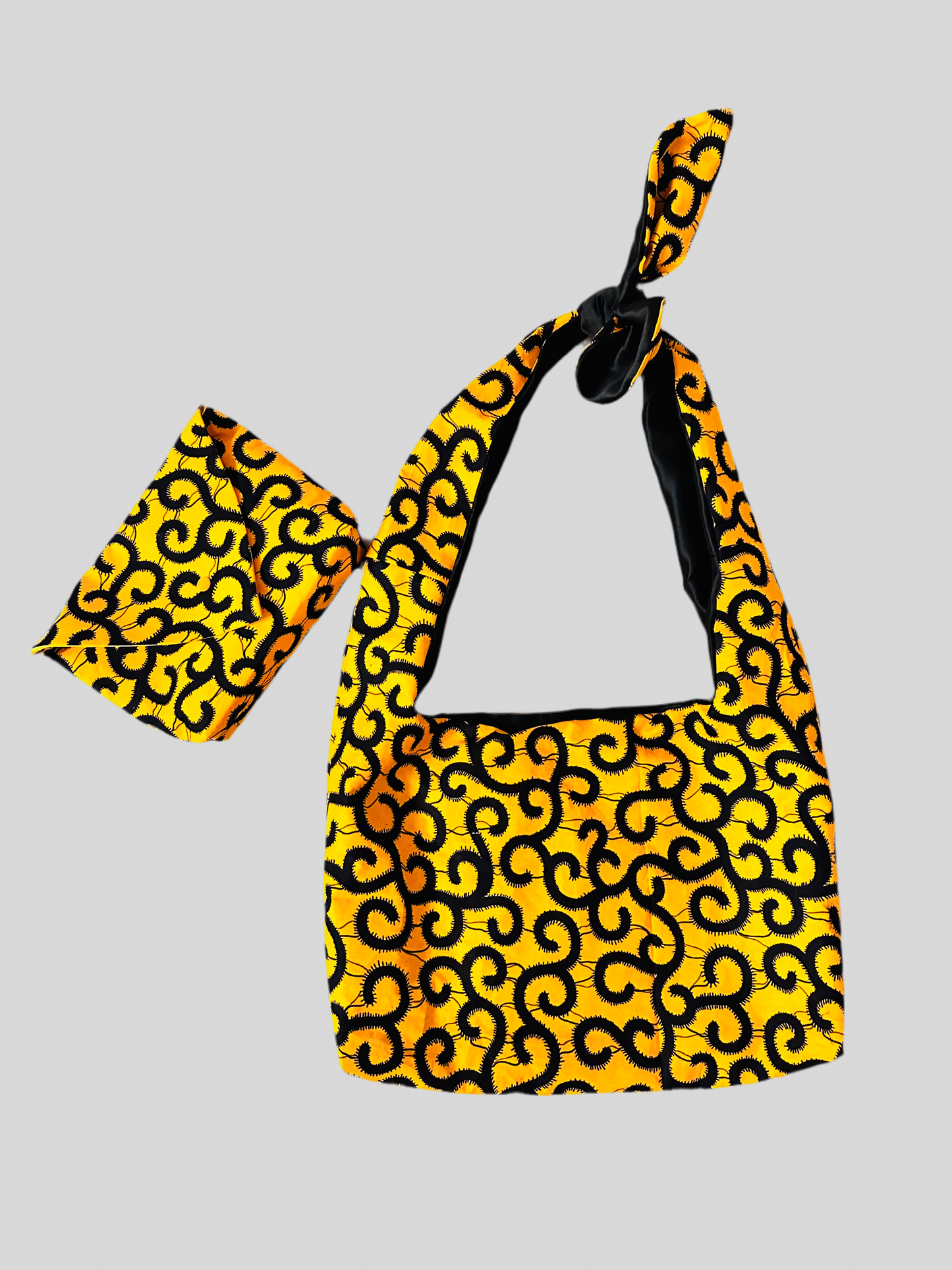Pochette en Wax jaune