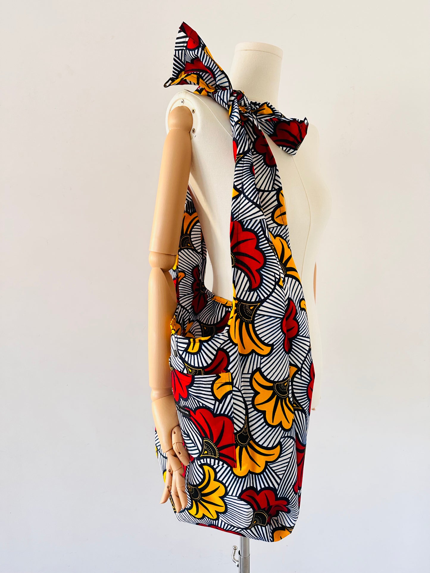 Sac fourre-tout à nouer - Hobo bag - En tissu wax - Au Choix