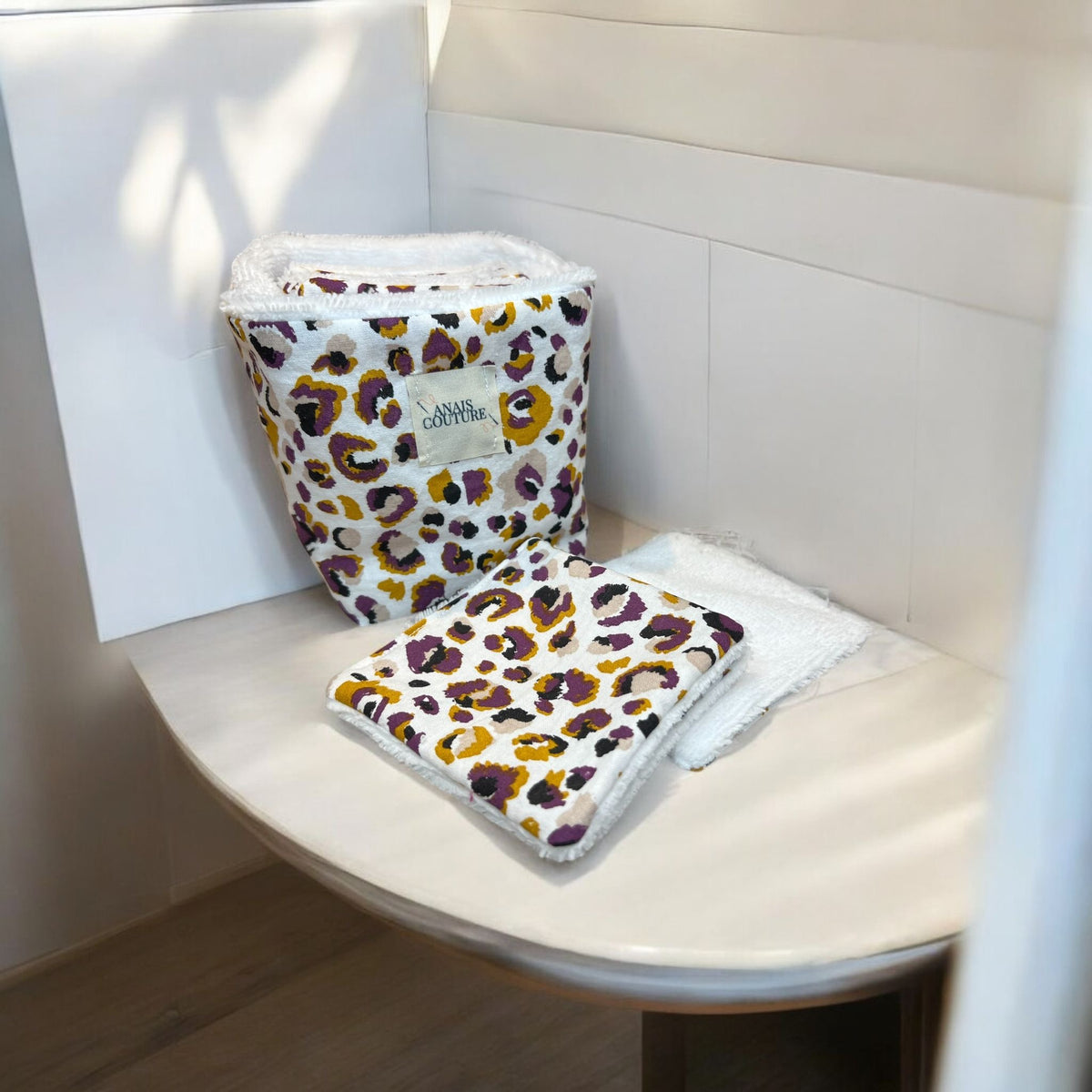 Panier + 10 Lingettes Démaquillantes Lavables – Coton & Matières Naturelles OEKO-TEX®