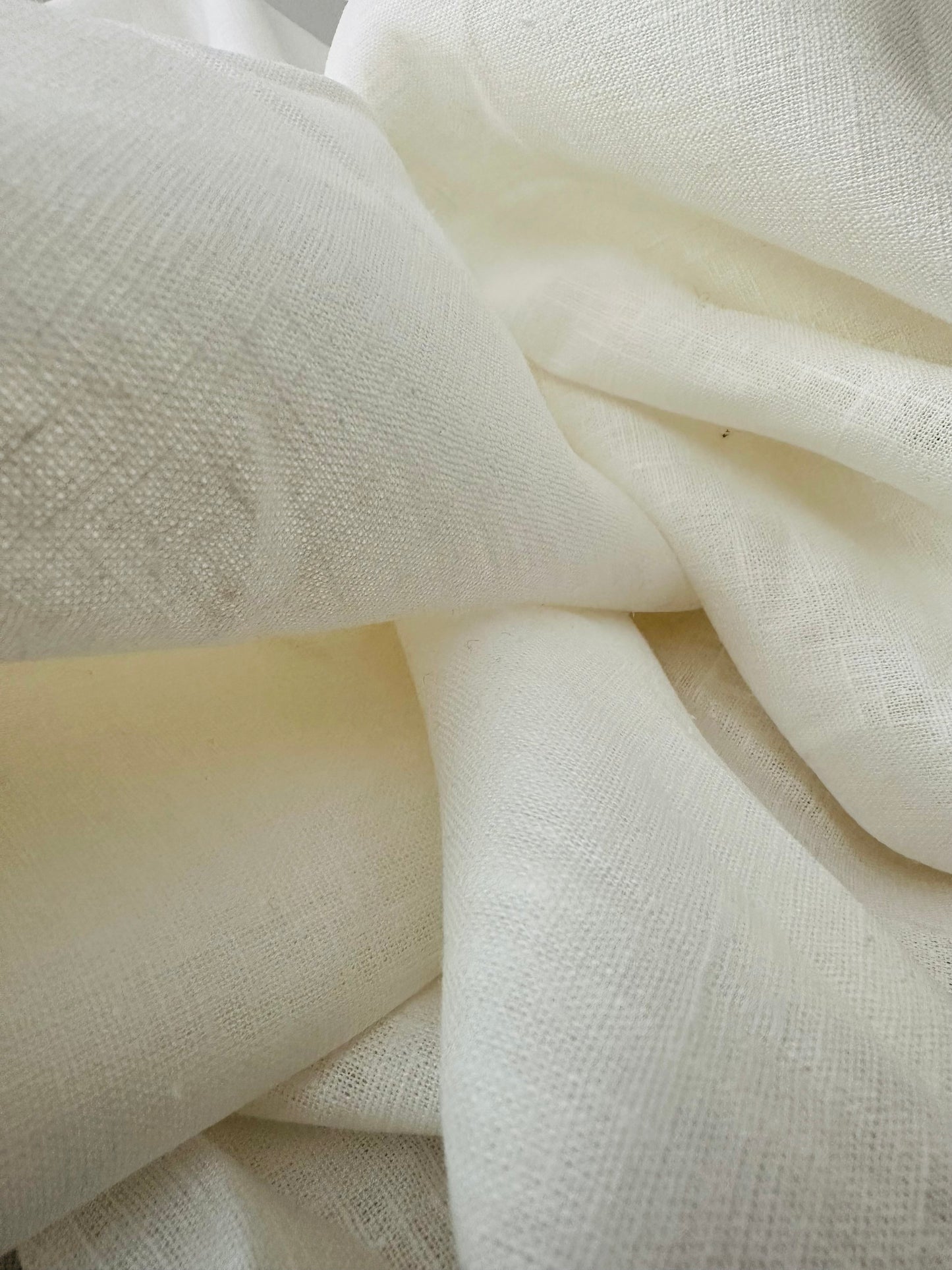 Tissu Lin Naturel - Blanc cassé - au Mètre