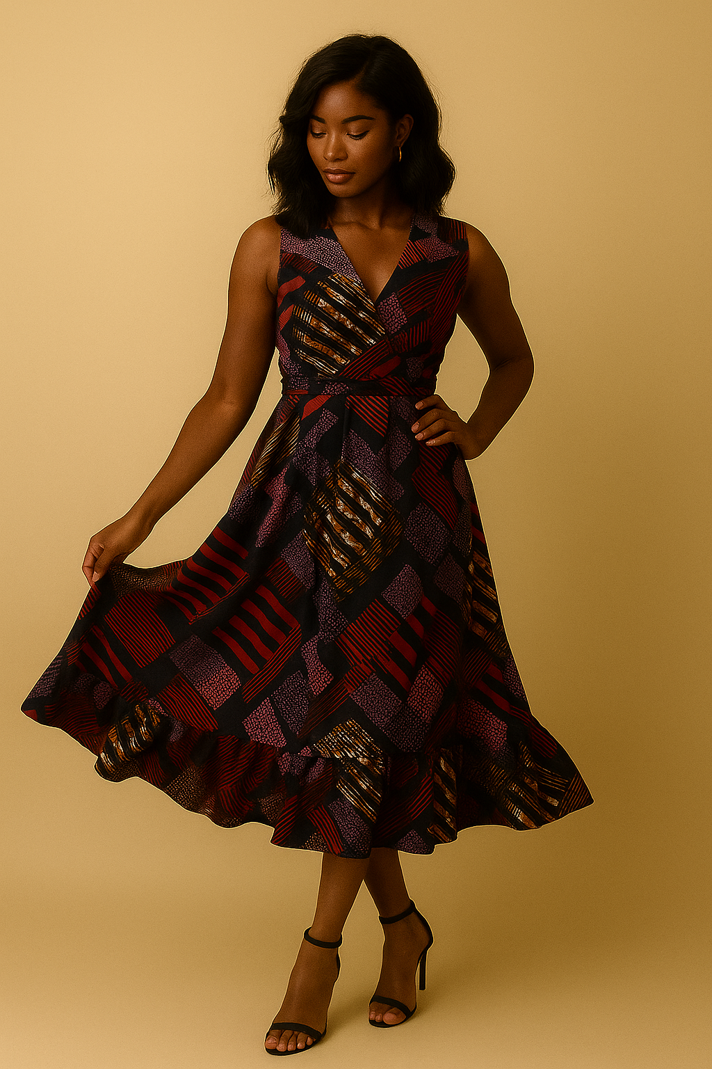 Robe Convertible en wax Rouge -