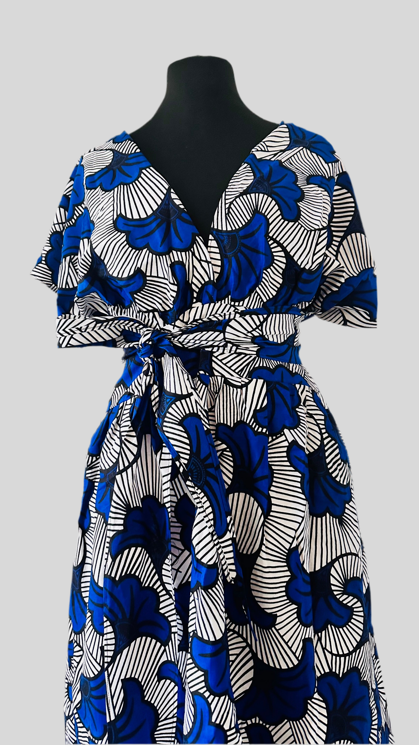 Robe Africaine Convertible - avec poches - robe longue en wax - robe de ceremonie africaine