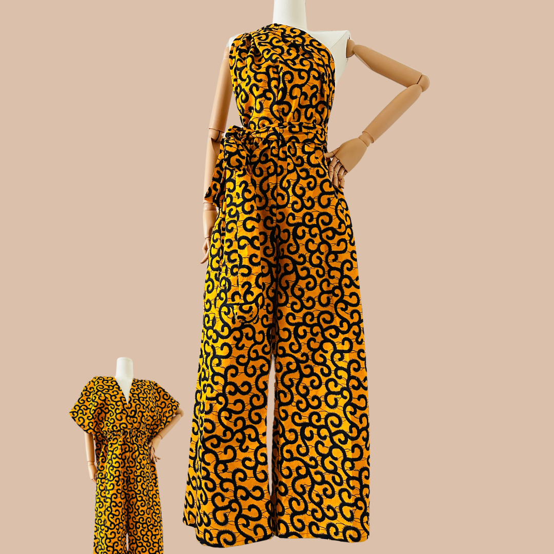 Combi Infinity Wax Jaune – Coupe large, convertible - Pantalon palazzo