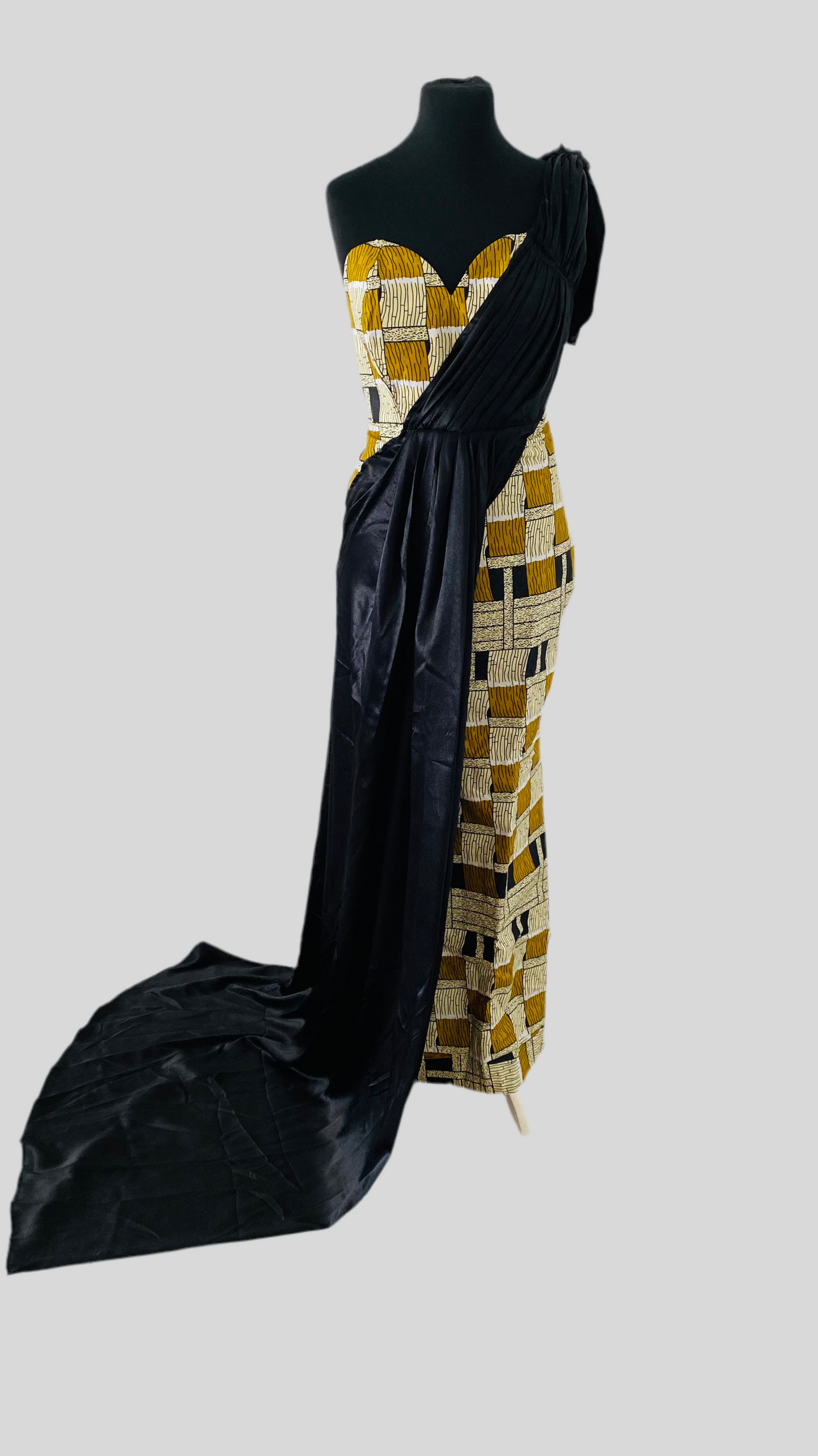 Robe de soirée en Wax - Robe invitée mariage en Wax