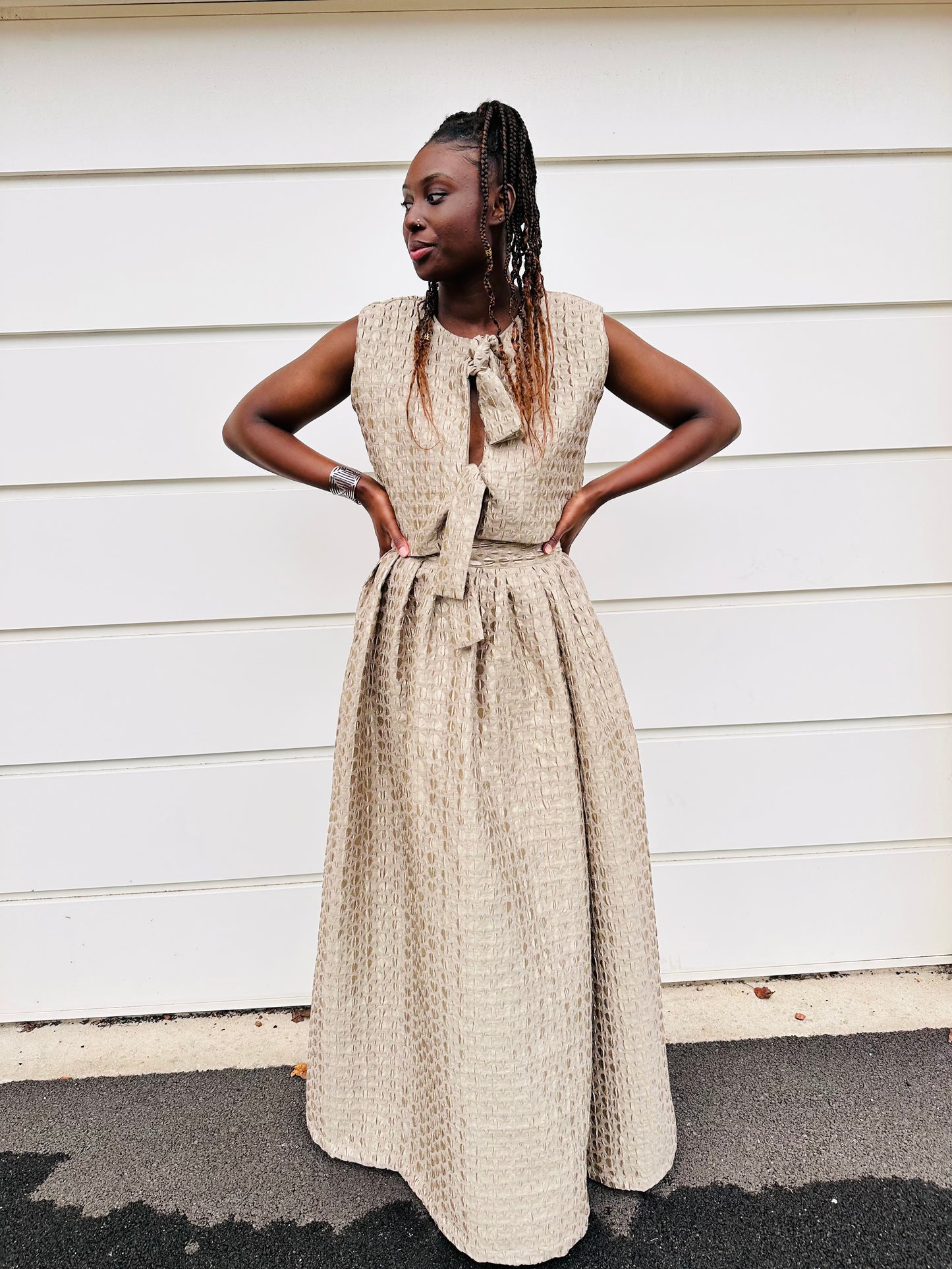 Jupe Longue maxi en Brocart - Collection capsule