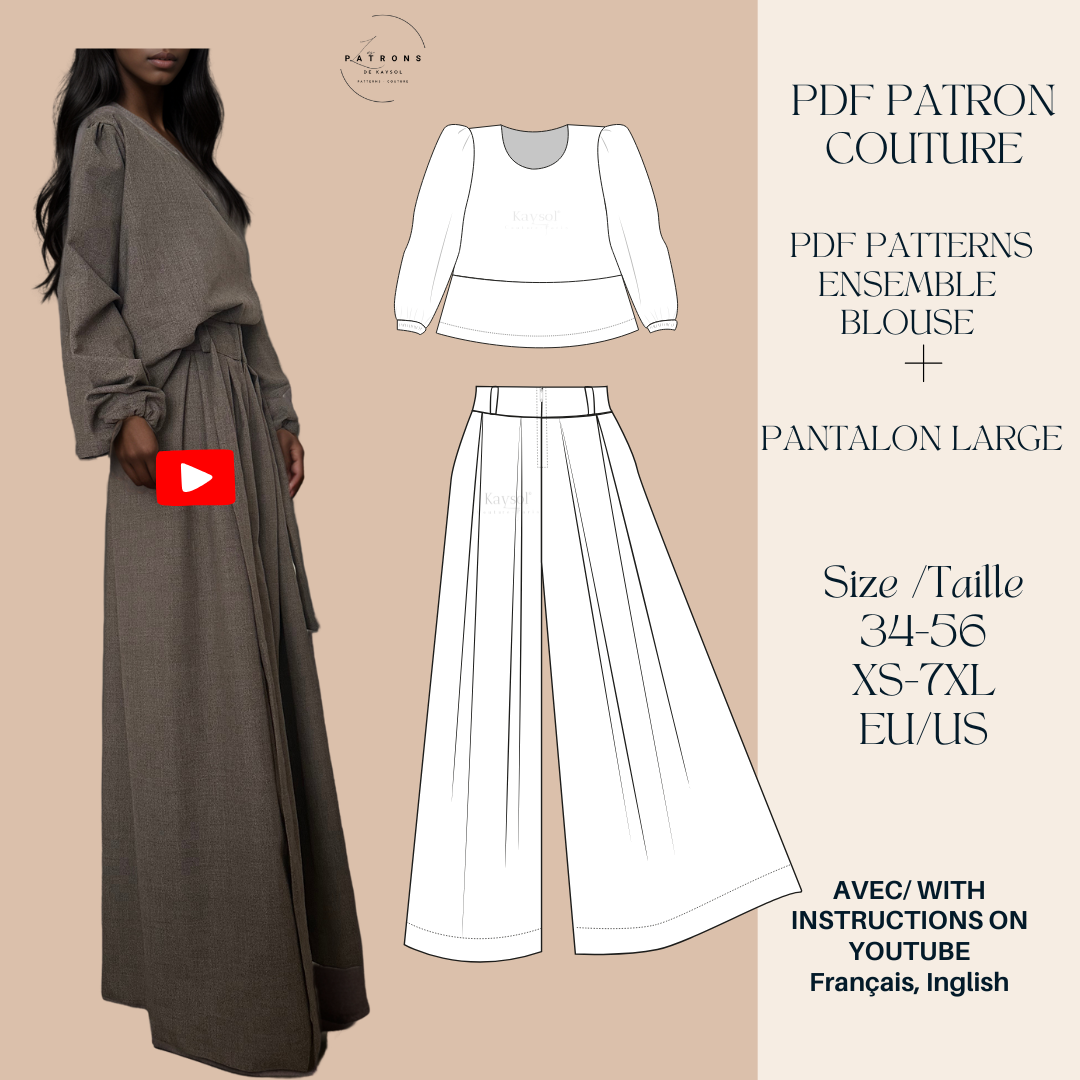 patron couture modest fashion - tenue modest fashion - modest wear pantalon -