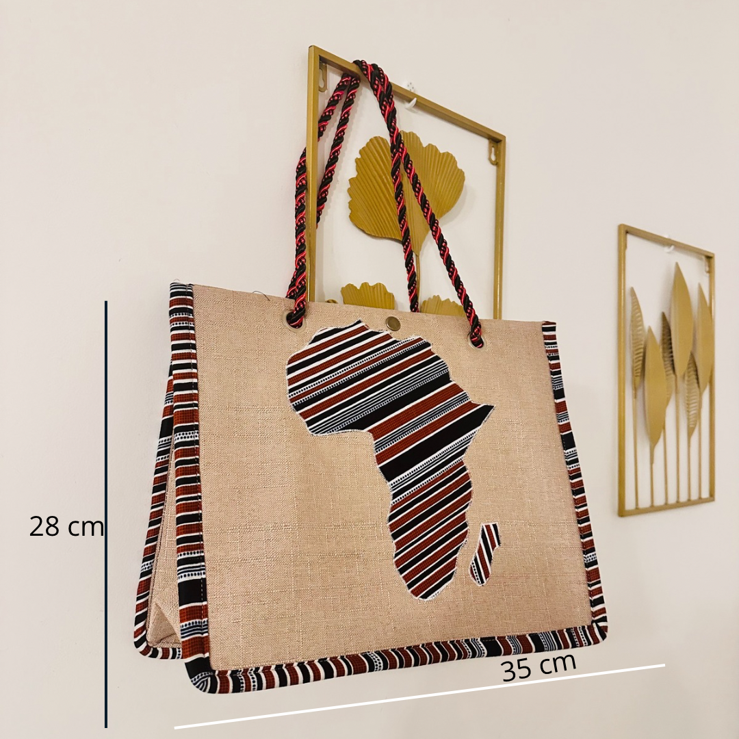 sac carte d'afrique, sac tendance, sac de plage, sac africain