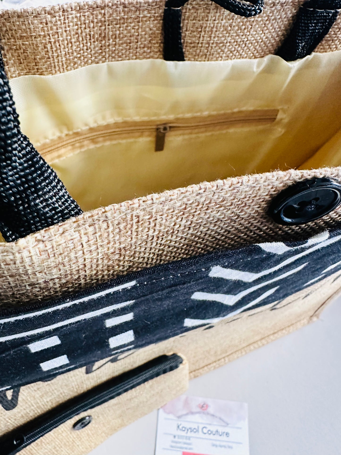 Cadeau personnalisé Mama - Sac jute haute qualité avec Wax - sac wax - sac et trousse