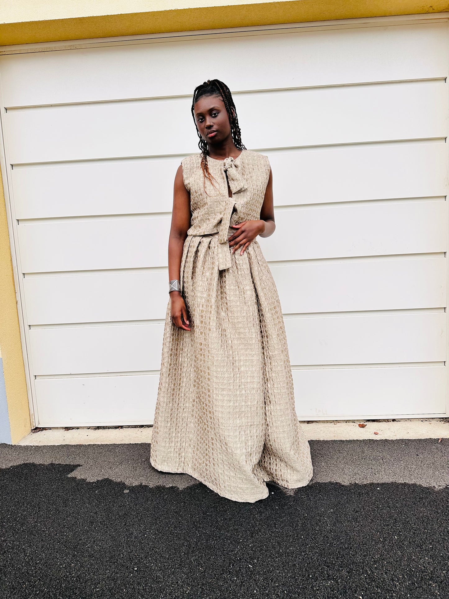 Jupe Longue maxi en Brocart