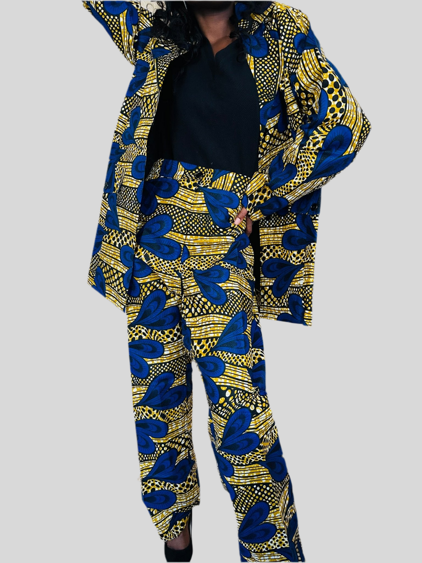 Ensemble deux pièces - Costume Tailleur Femme en Wax - Choix Couleur