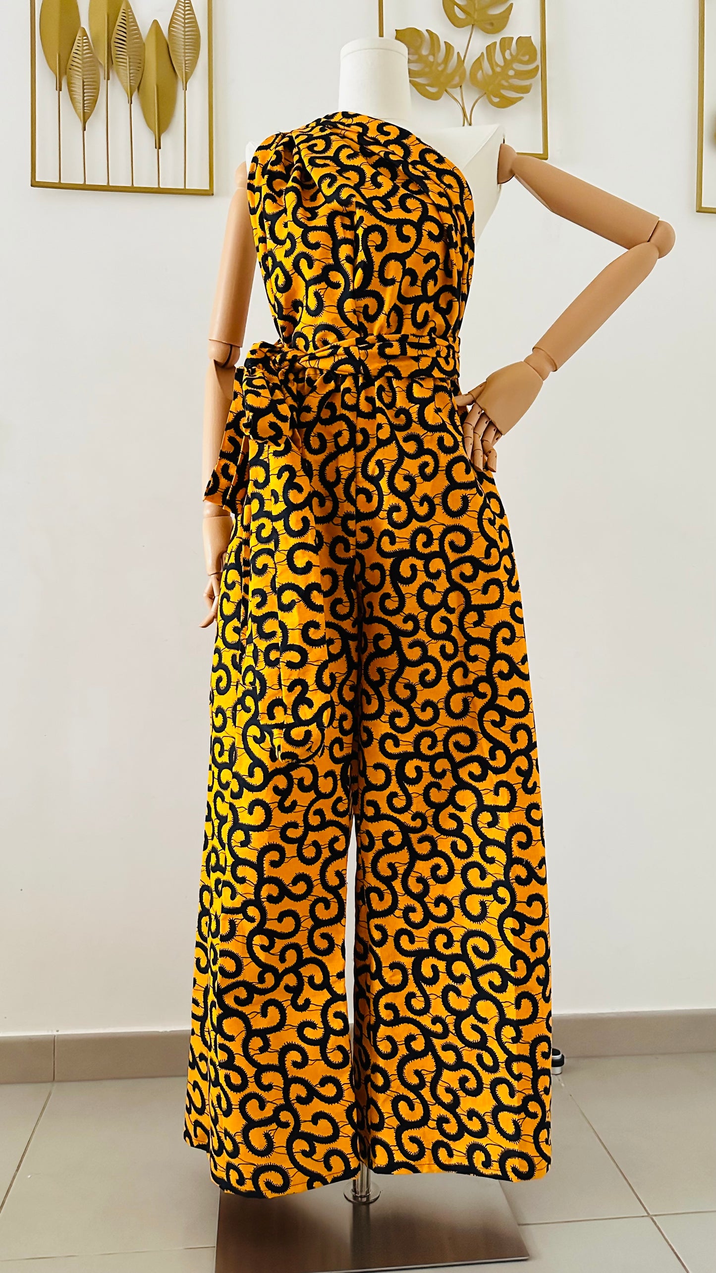 Combi Infinity Wax Jaune – Coupe large, convertible - Pantalon palazzo
