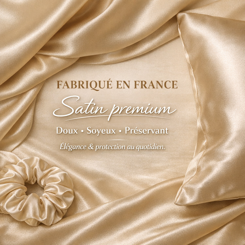 Bonnet en satin Premium - bonnet de nuit - Recto/verso