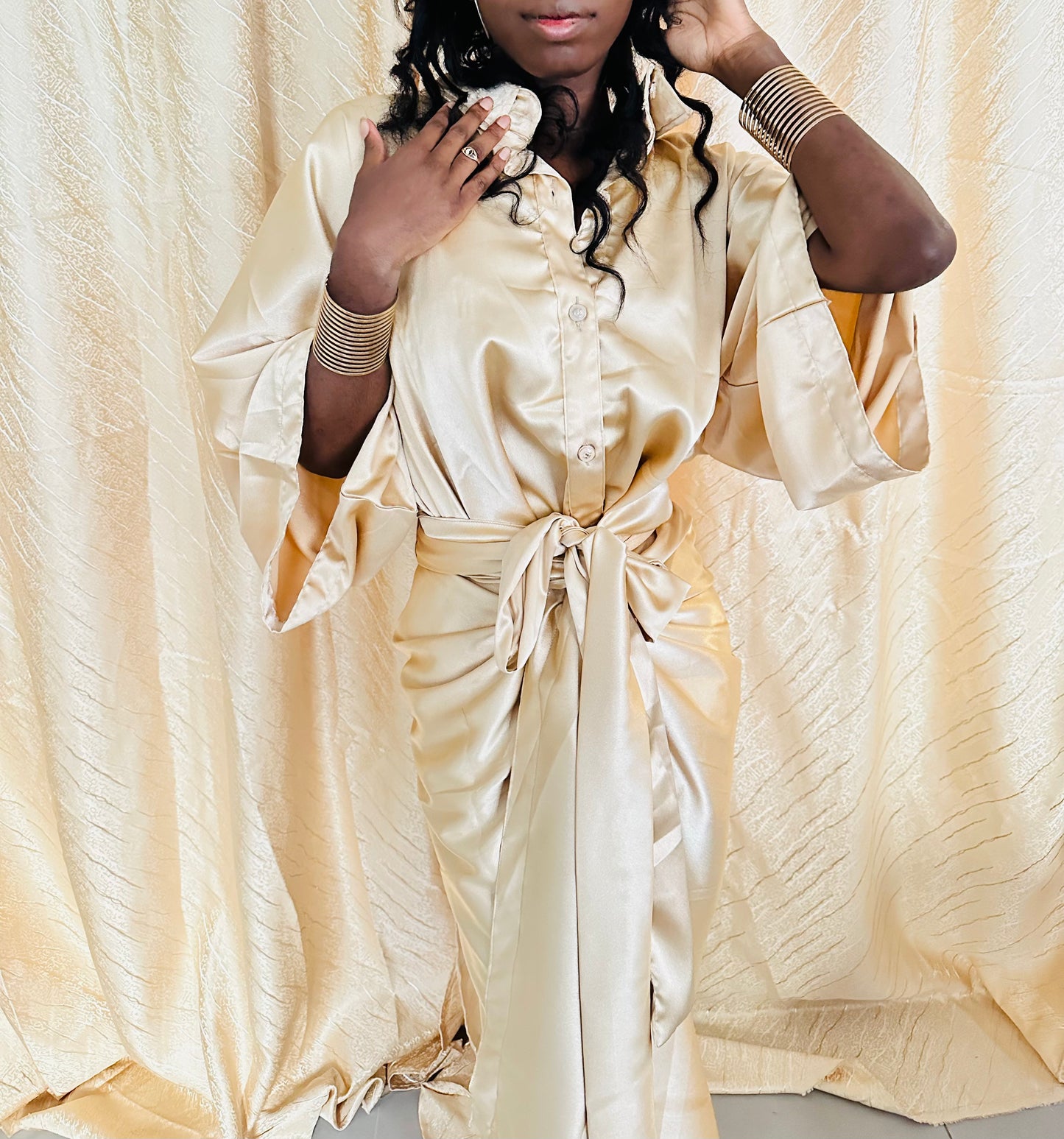 Ensemble deux pièces femme en Satin Duchesse - Tenue Mastoura Chic - Choix de couleur