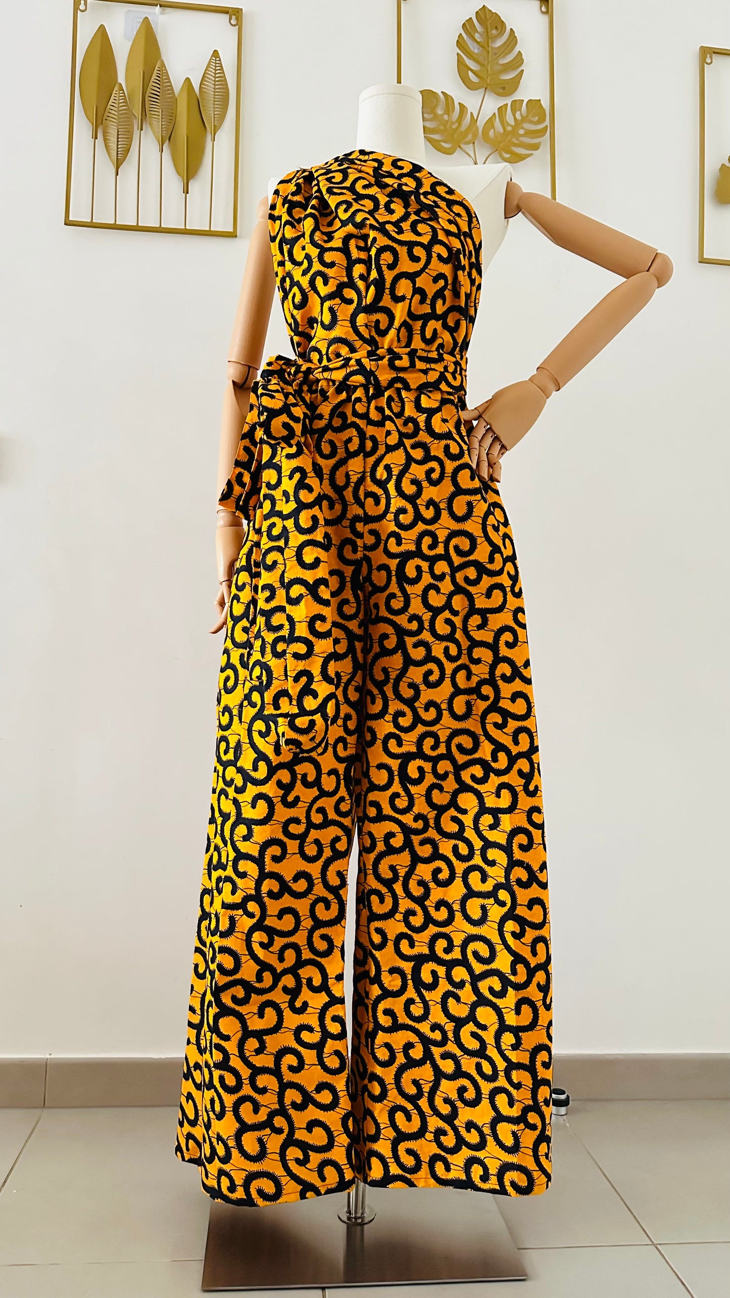 Combi Infinity Wax Jaune – Coupe large, convertible - Pantalon palazzo