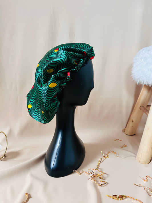 Bonnet en Satin Imprimé