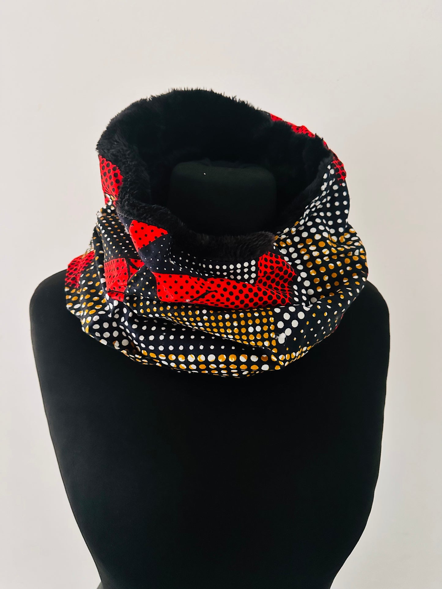 Snood en Wax rouge