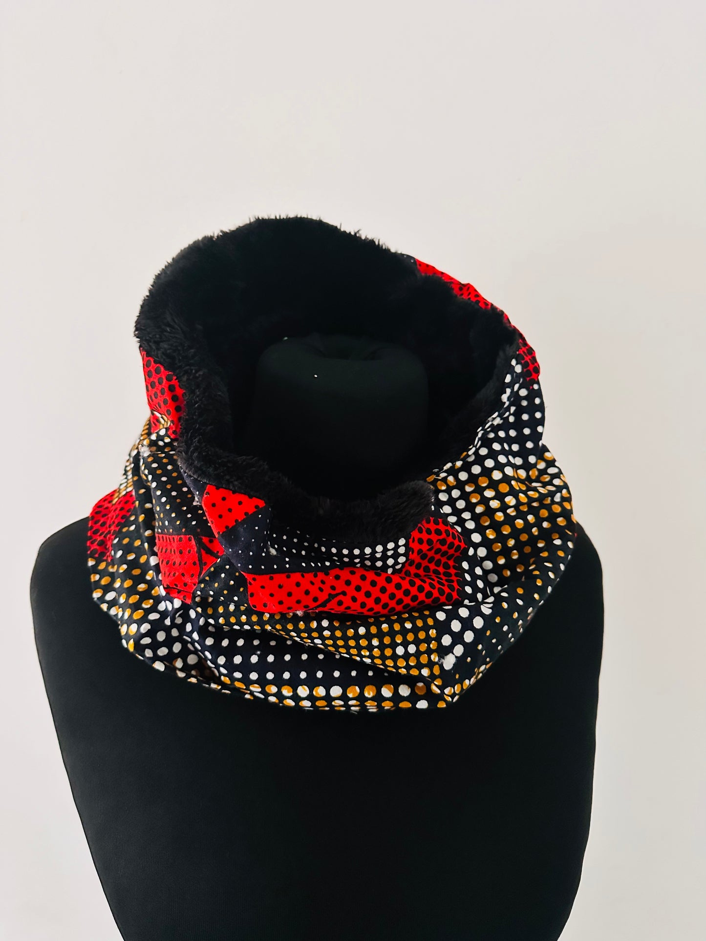 Snood en Wax rouge