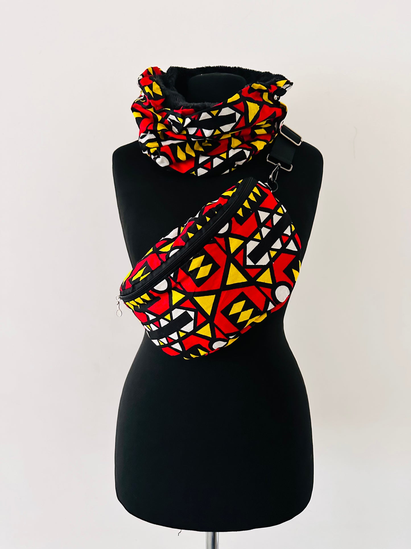 Cache cou en wax - Snood en wax rouge
