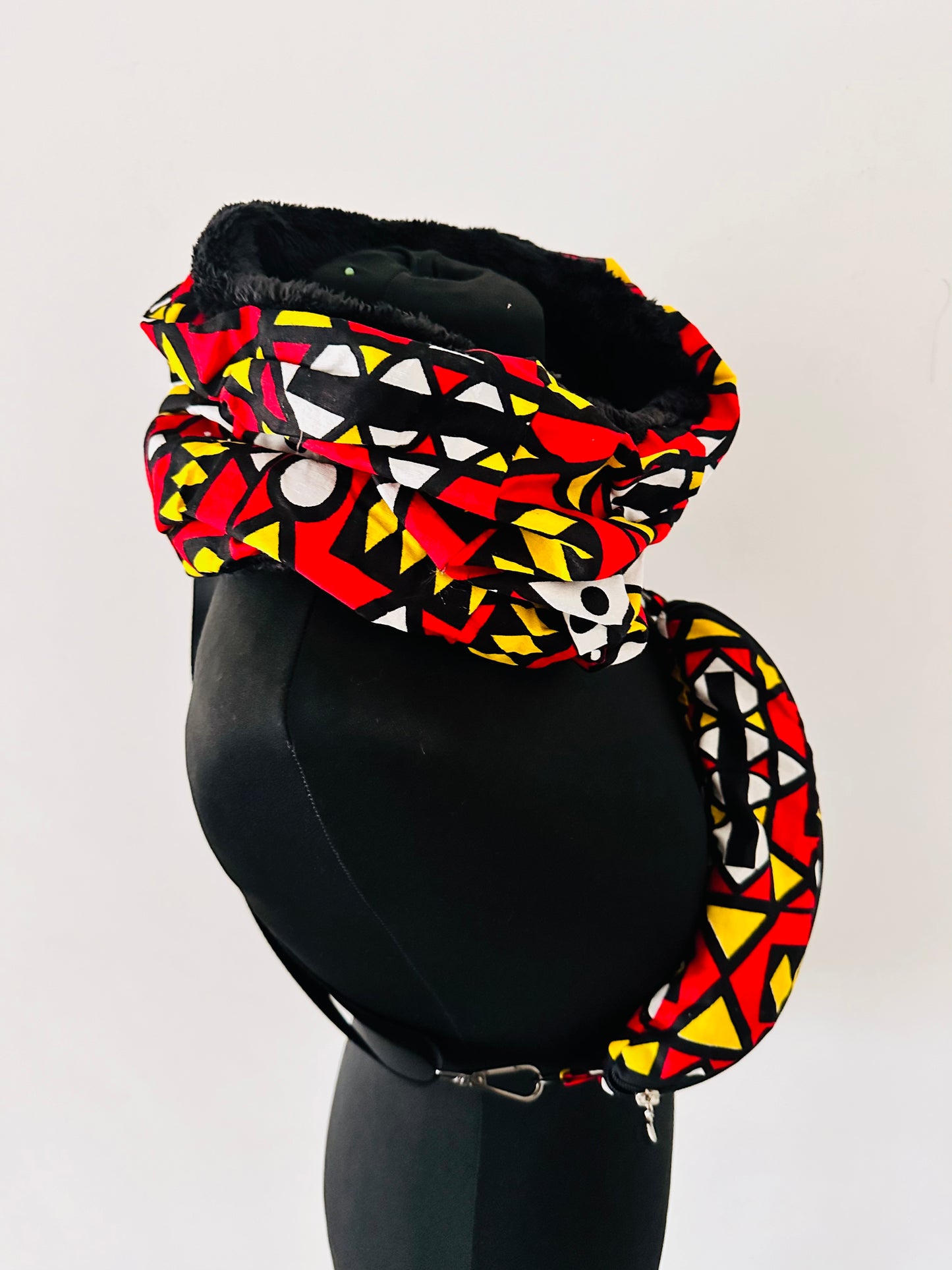 Cache cou en wax - Snood en wax rouge
