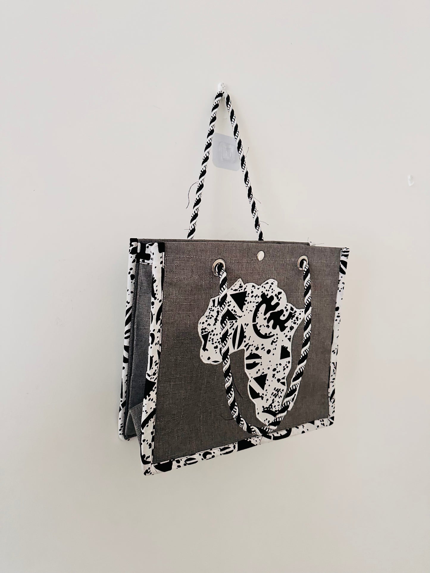 Sac africa - Cabas en wax - Gris