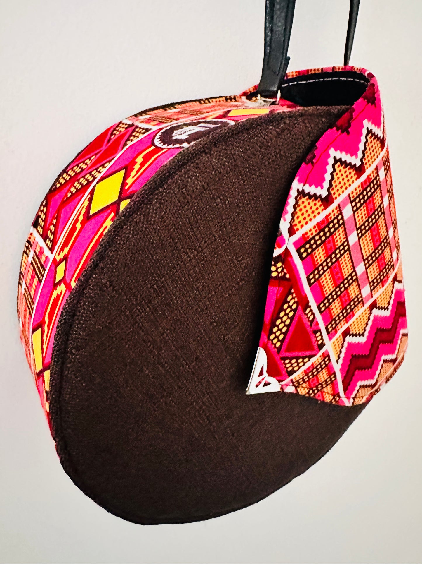 Sac bandoulière en Wax - Marron et Rose
