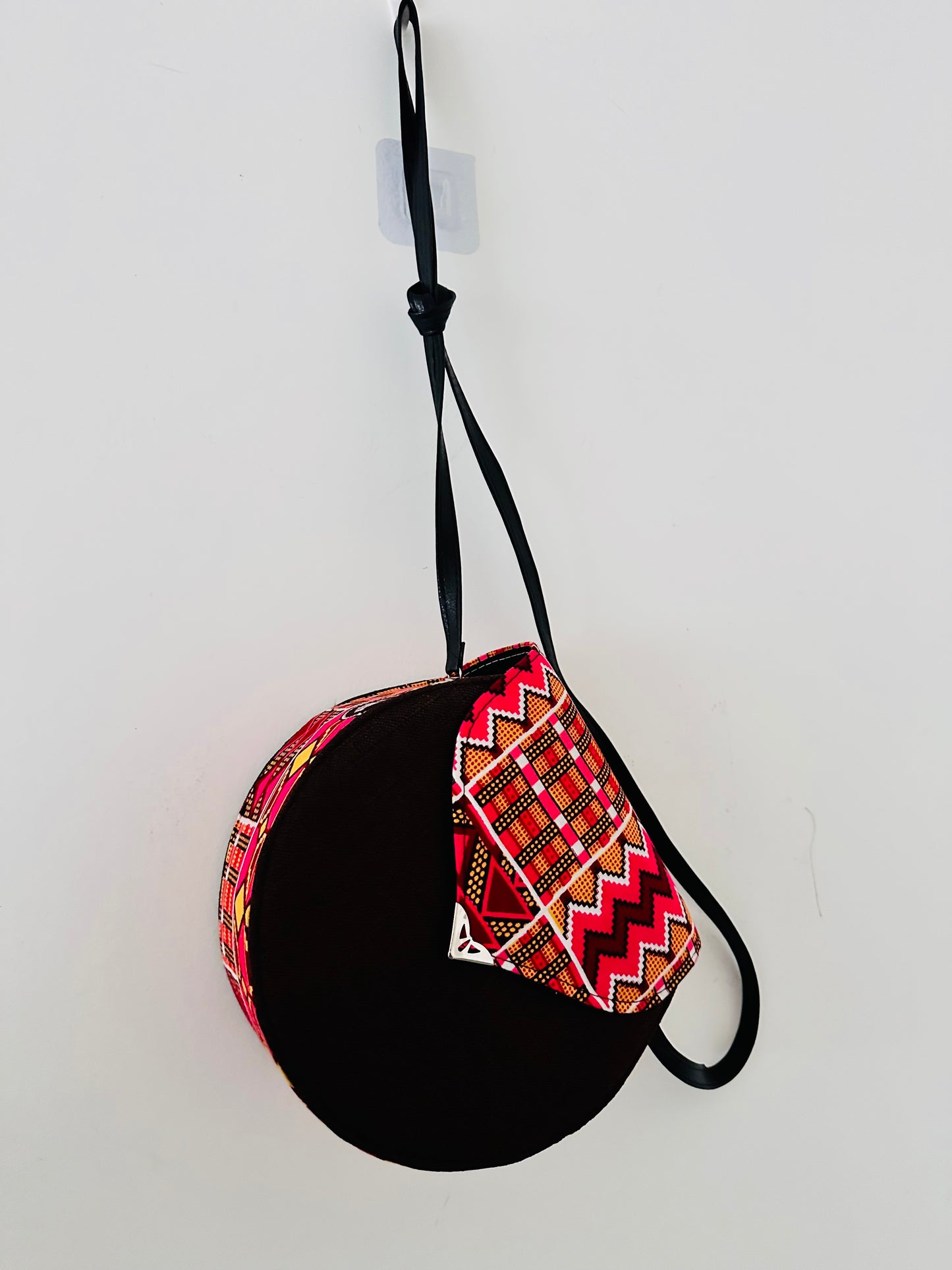 Sac bandoulière en Wax - Marron et Rose