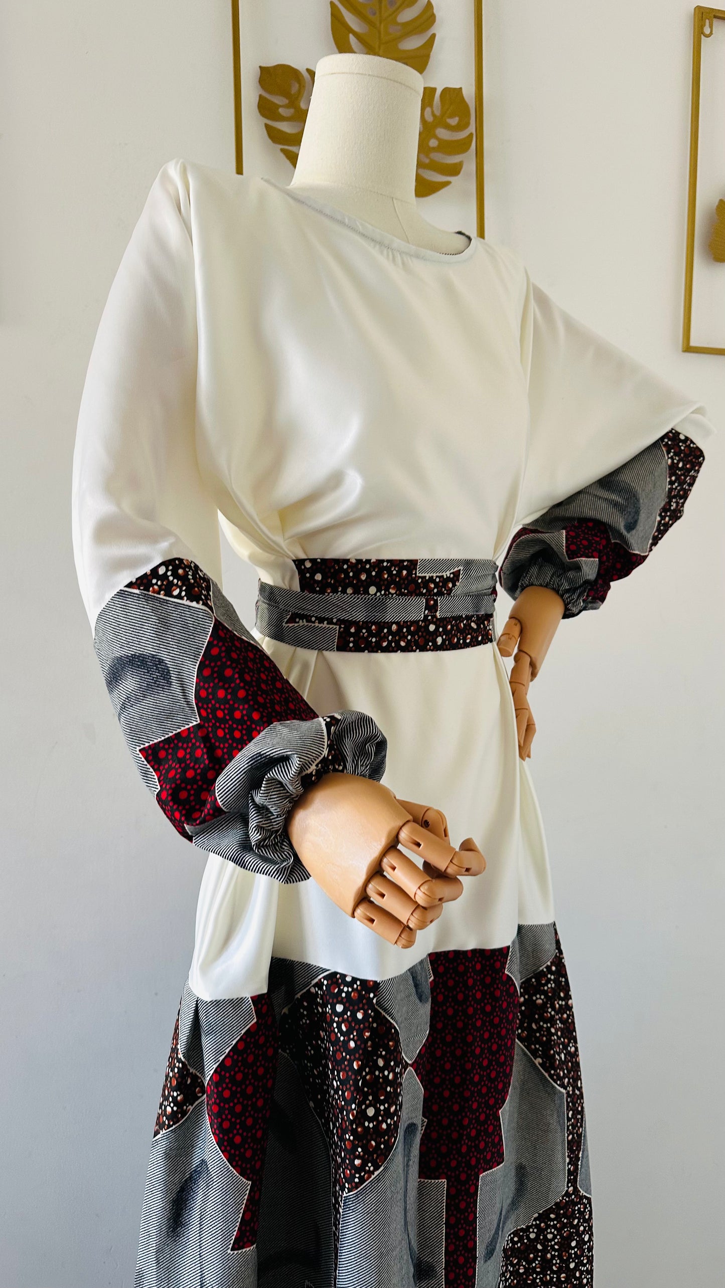 Robe longue en Wax - robe manche longue en wax - mode africaine- modele robe wax - robe de mariée africaine - robe de soirée africaine - robe de cérémonie traditionnelle