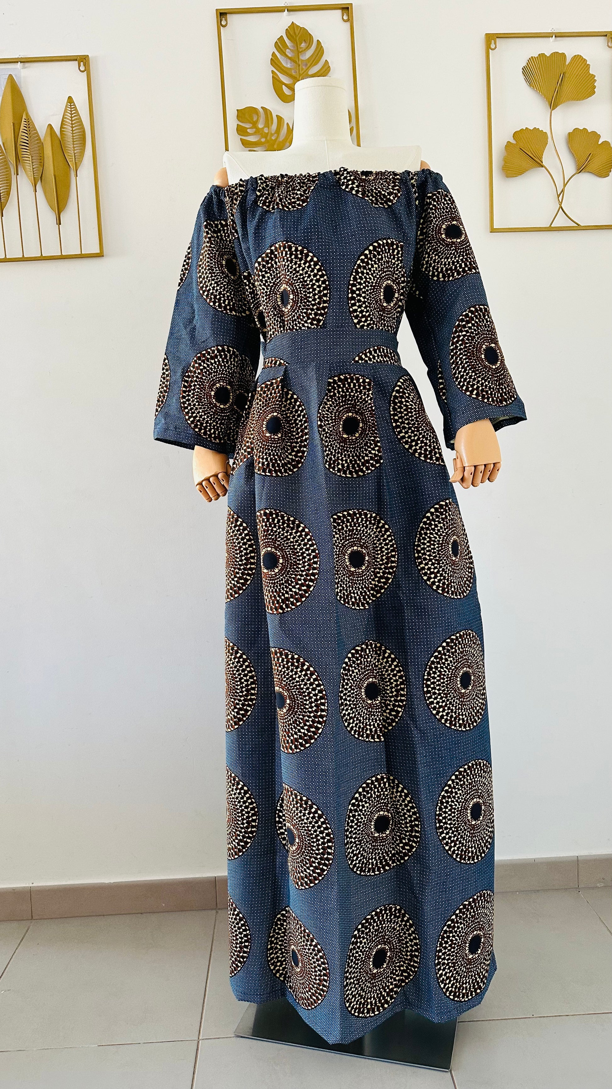 Jupe africaine longue - tenue mariage -africain-tenue demoiselle d'honneur - robe de soirée africaine - robe mariage traditionnel - jupe traditionnelle - wax bleu