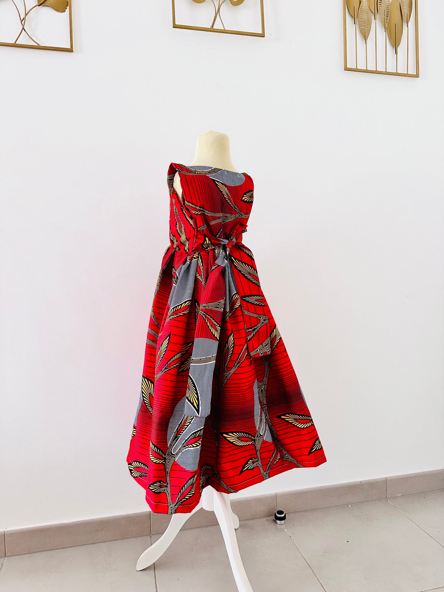 Robe de Fêtes africaine enfant - rouge