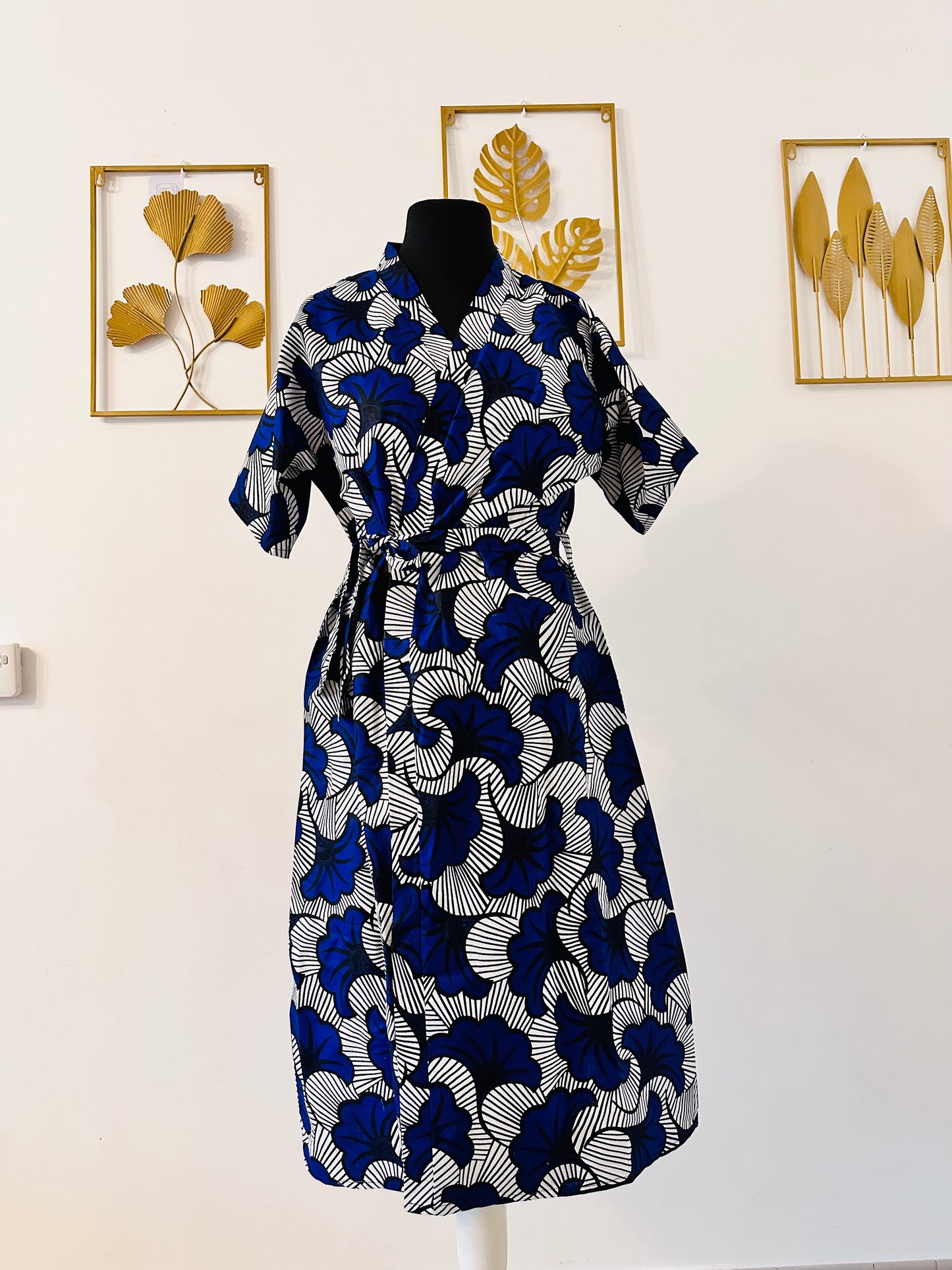 Robe manche courte en wax
