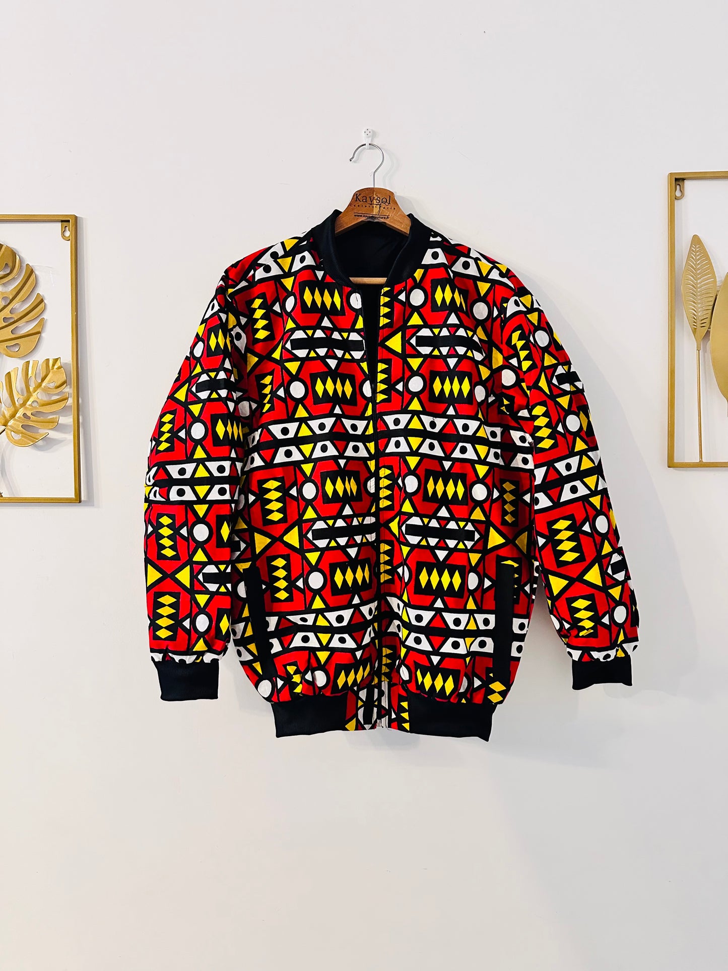 Bomber africain, blouson en tissu wax femme, blouson homme,